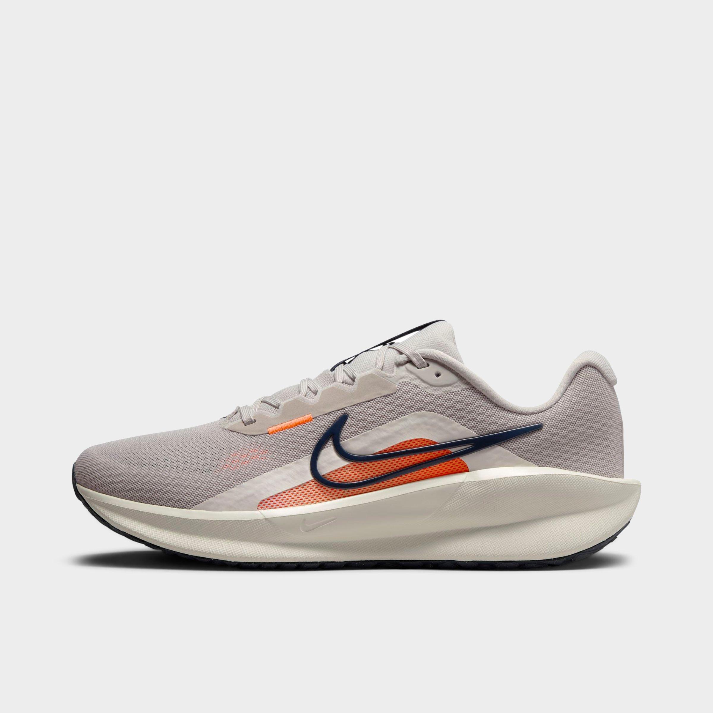 Shop Nike Men's Downshifter 13 Running Shoes In Light Iron Ore/total Orange/sail/thunder Blue