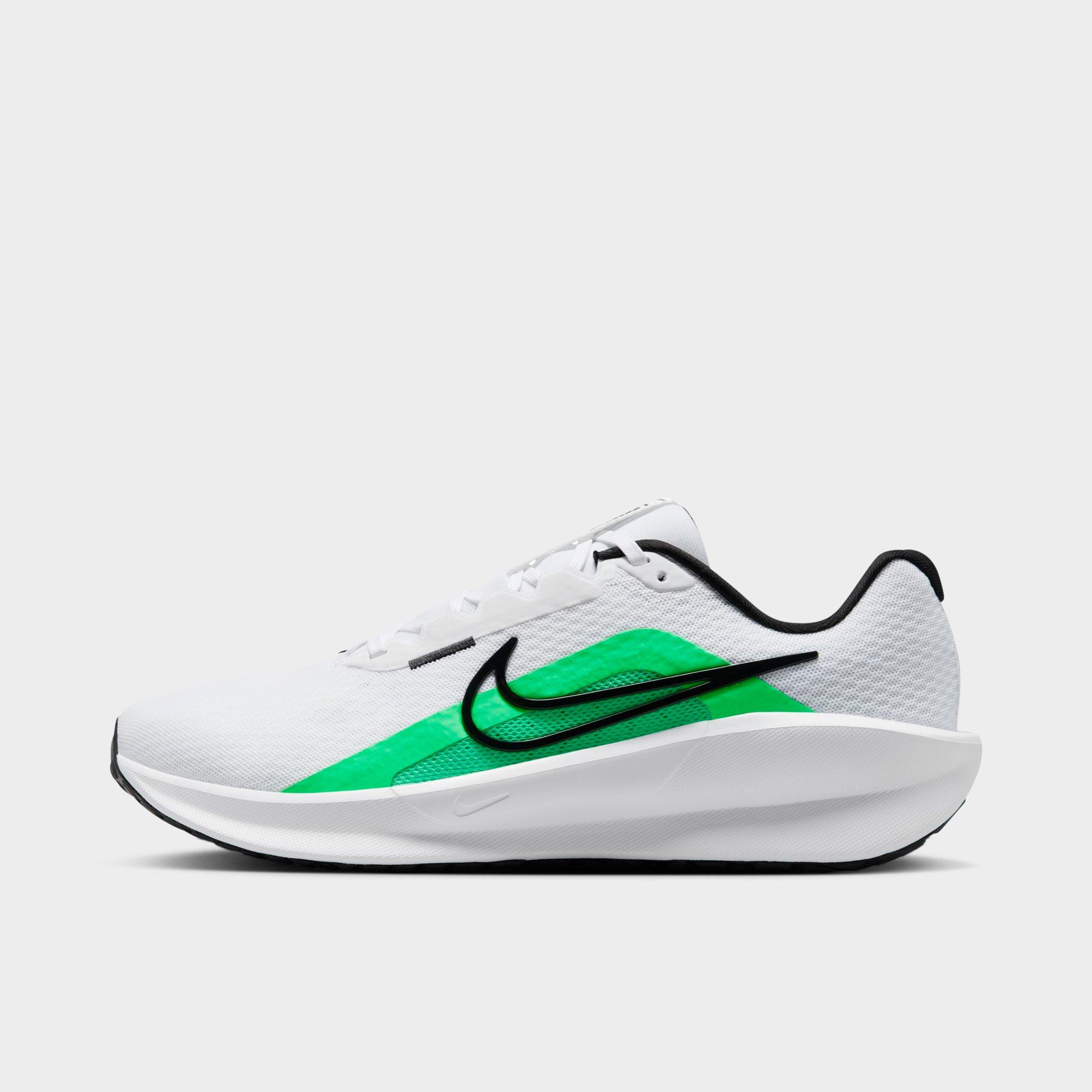 Nike Men's Downshifter 13 Running Shoes in White/Green Shock/Black Size: 7.0
