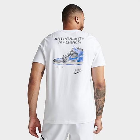 Nike Jordan Men's Brand Watercolor Graphic T-shirt In White/game Royal