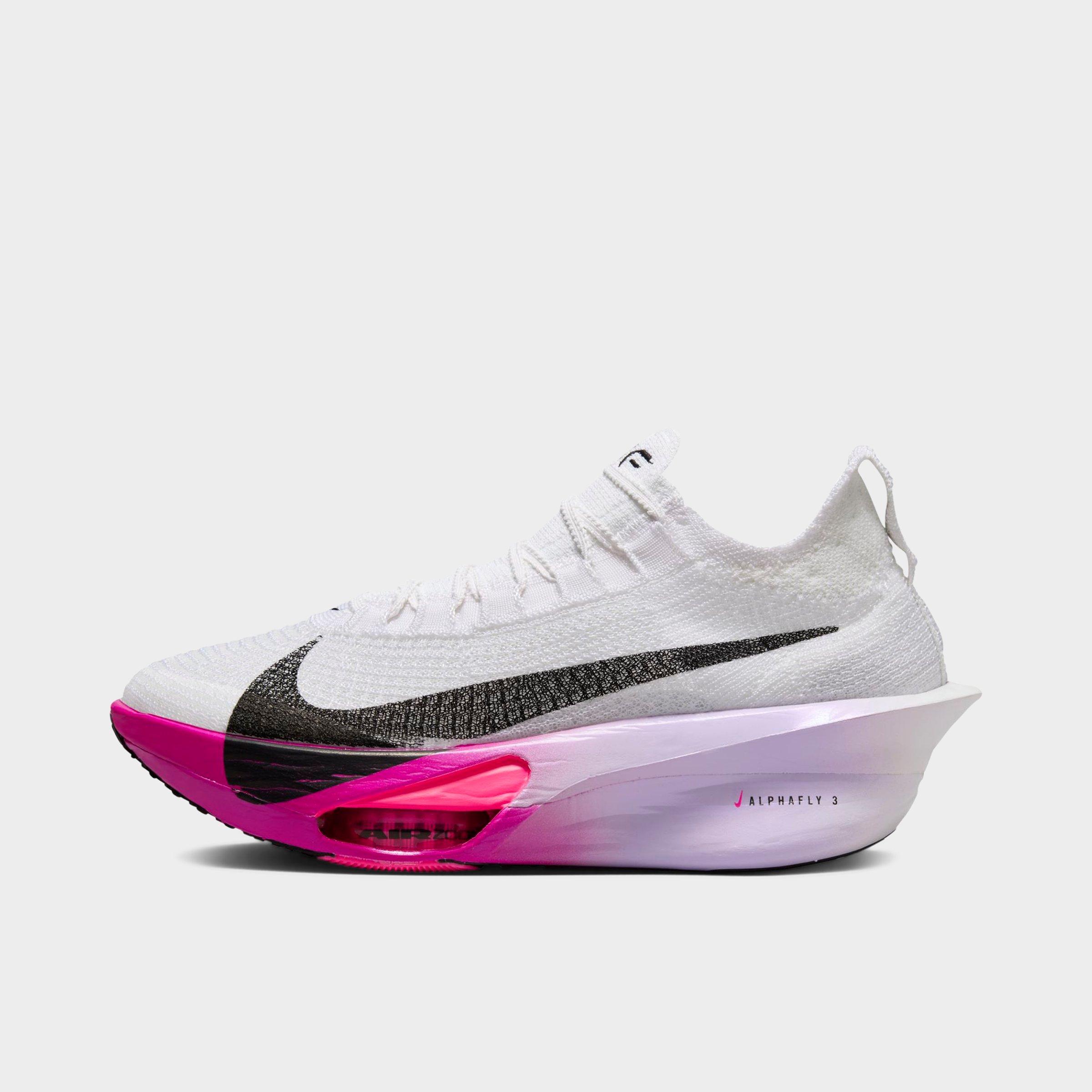 Nike Women's Air Zoom Alphafly 3 Running Shoes in White/Black/Purple Agate Size: 5.0