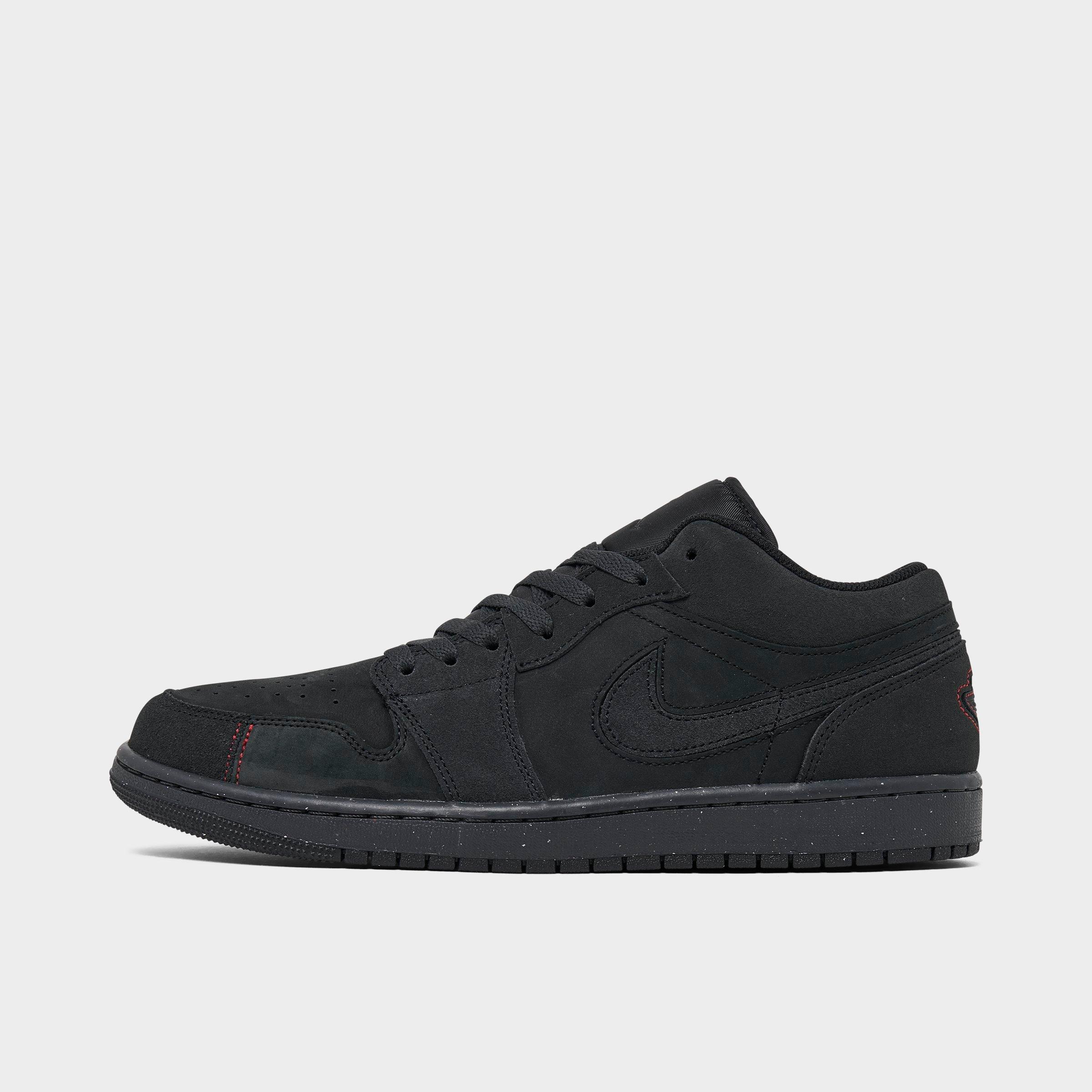 Nike Air Jordan Retro 1 Low Se Craft Casual Shoes In Dark Smoke Grey/black/varsity Red