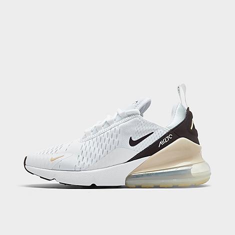 Nike Women's Air Max 270 Casual Shoes In White/cacao Wow/sanddrift