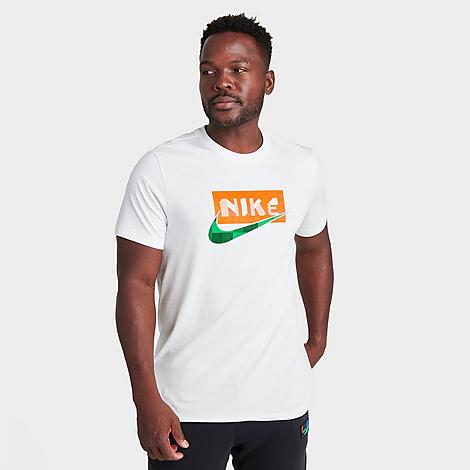 Shop Nike Men's Sportswear Printed Graphic T-shirt In Summit White