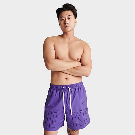 Nike Men's Sportswear Embroidered Woven Flow Shorts In Wild Berry/black