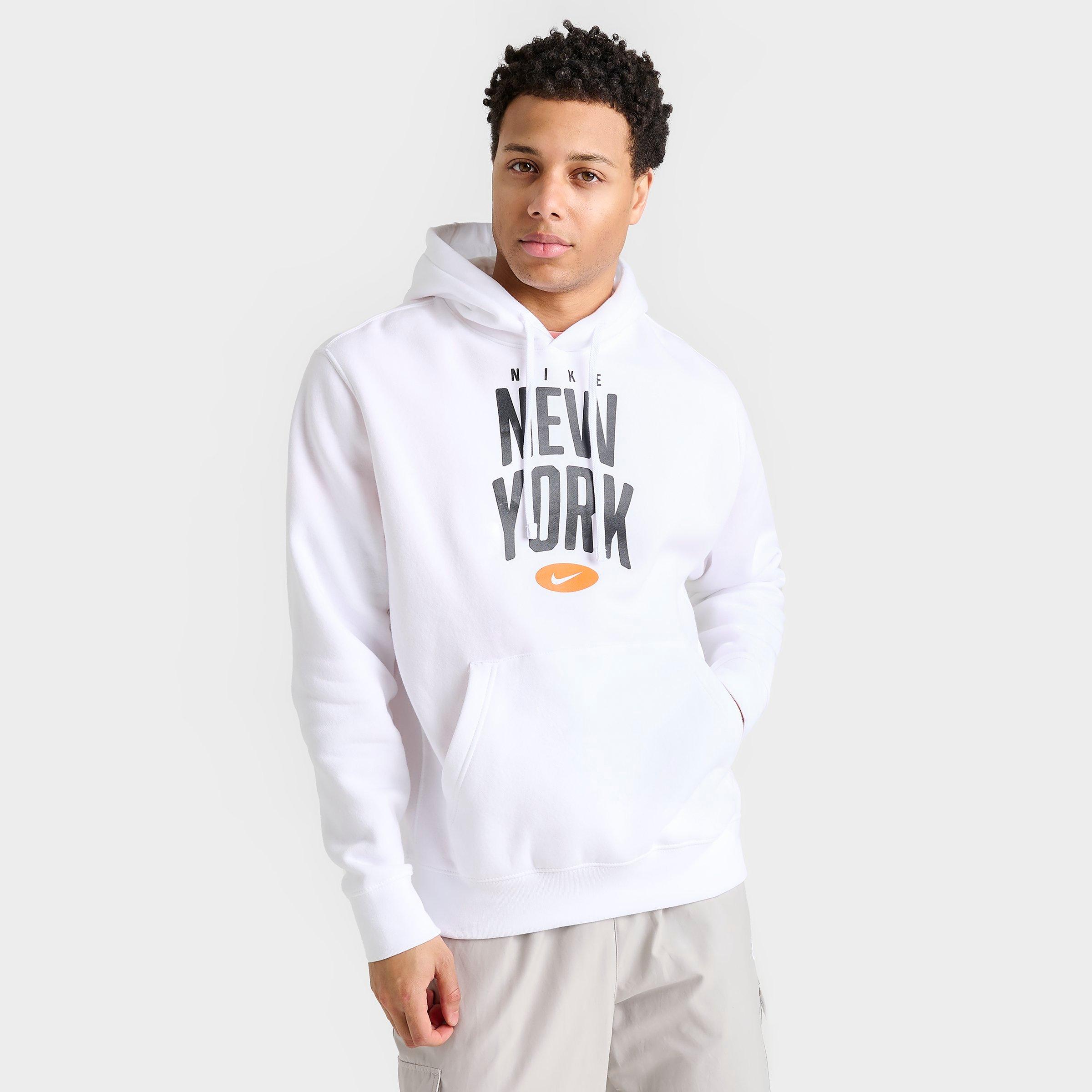 Nike Sportswear New York City Graphic Hoodie in White/White Size XL Cotton/Polyester/Fleece