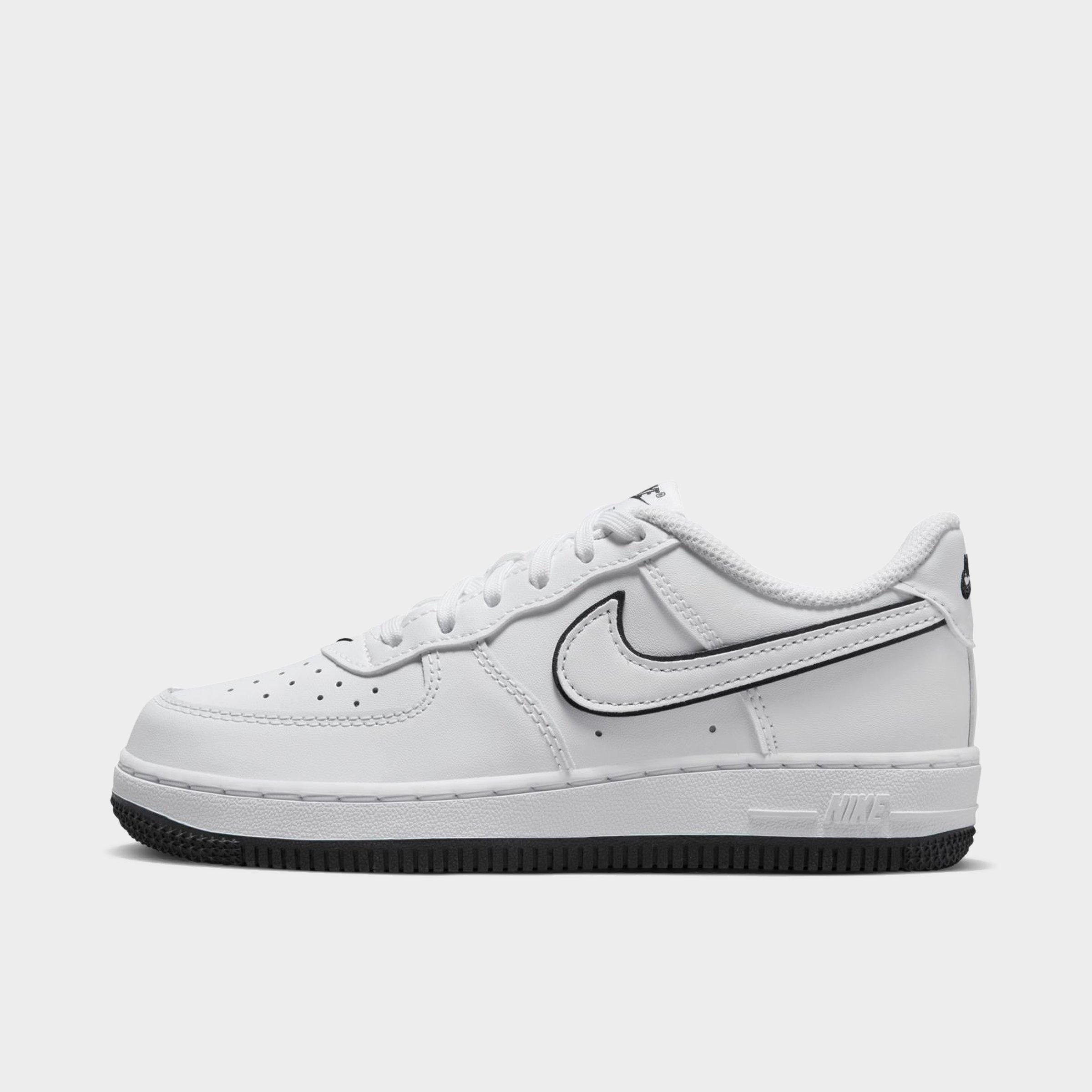 Nike Little Kids' Force 1 Low Casual Shoes In White/black