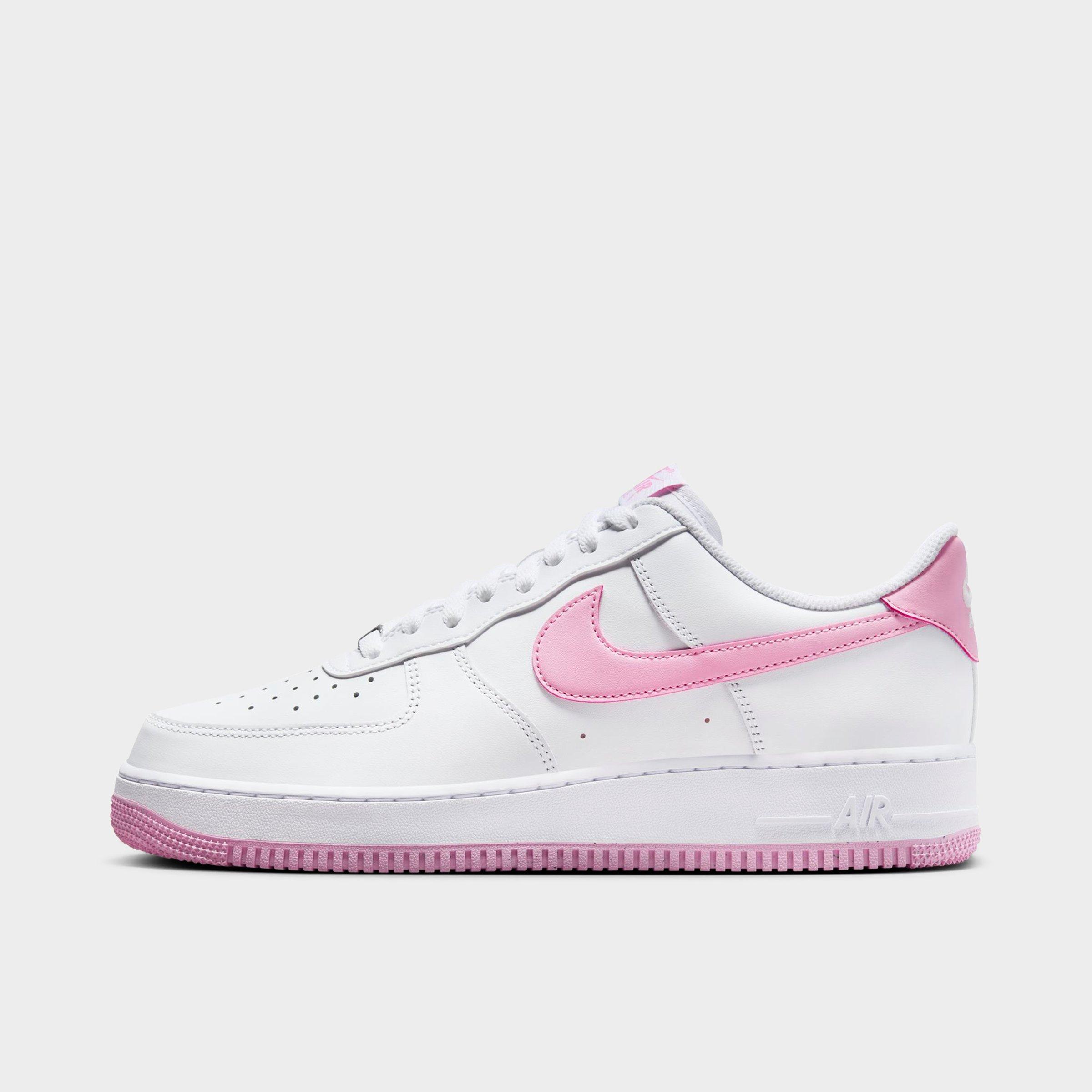 Nike Men's Air Force 1 '07 Shoes In White/pink Rise/white