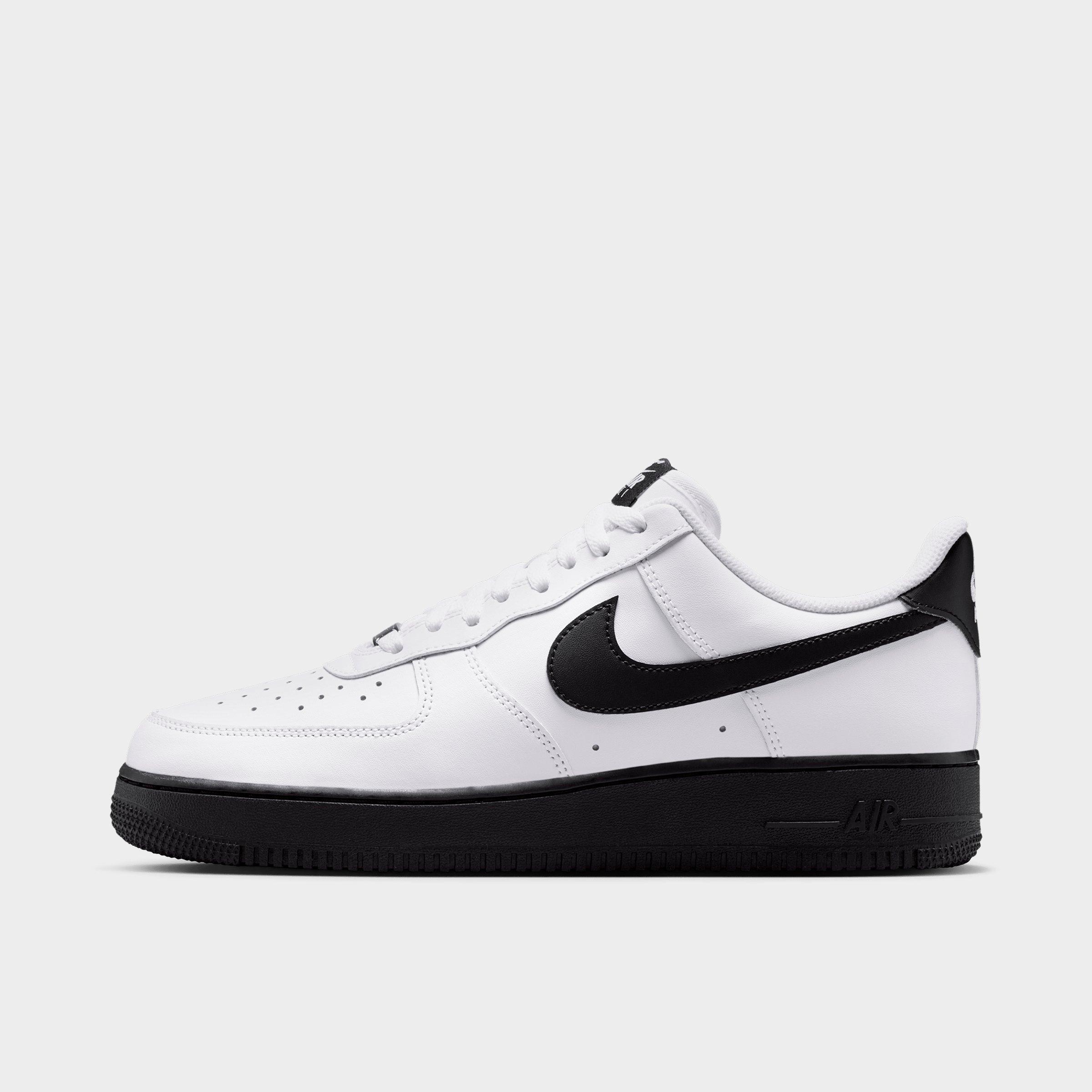 Nike Men's Air Force 1 '07 Casual Shoes in White/Black Size: 7.0