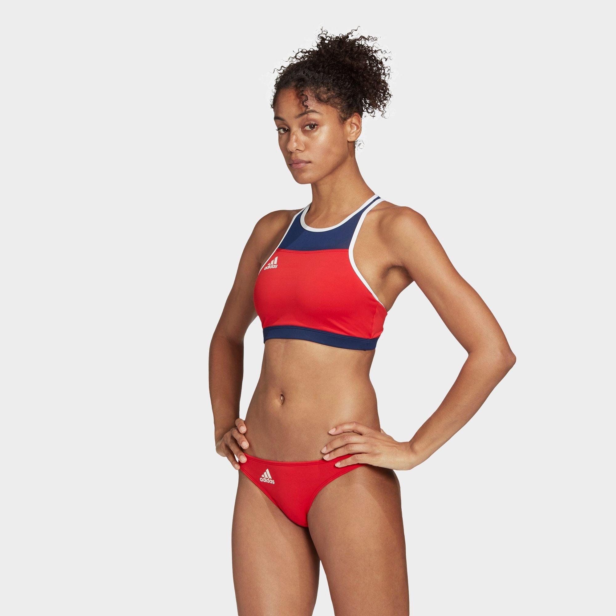 Adidas Originals Adidas Swim Don't Rest Beach Volleyball Bikini In Team Collegiate Red/team Navy Blue/white | ModeSens