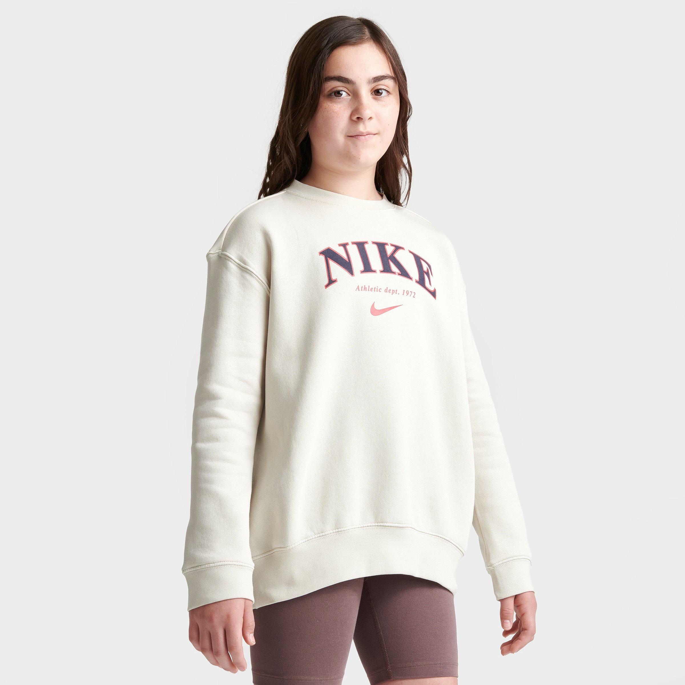 Nike Kids Girls Sportswear Oversized Sweatshirt In Light Orewood Brown ModeSens