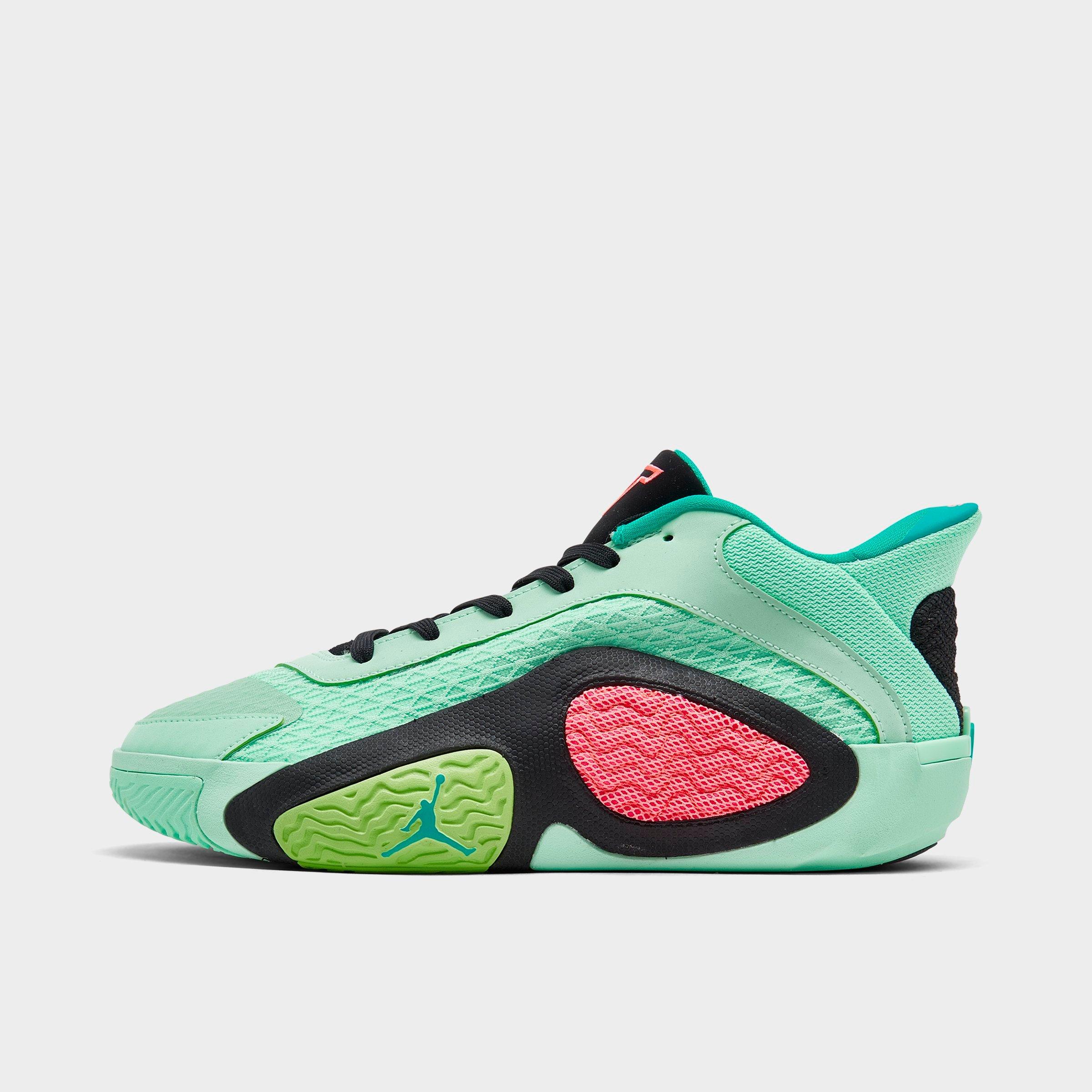Jordan Big Kids Tatum 2 Basketball Shoes in Mint Foam/Black/Hyper Jade Size: 3.5