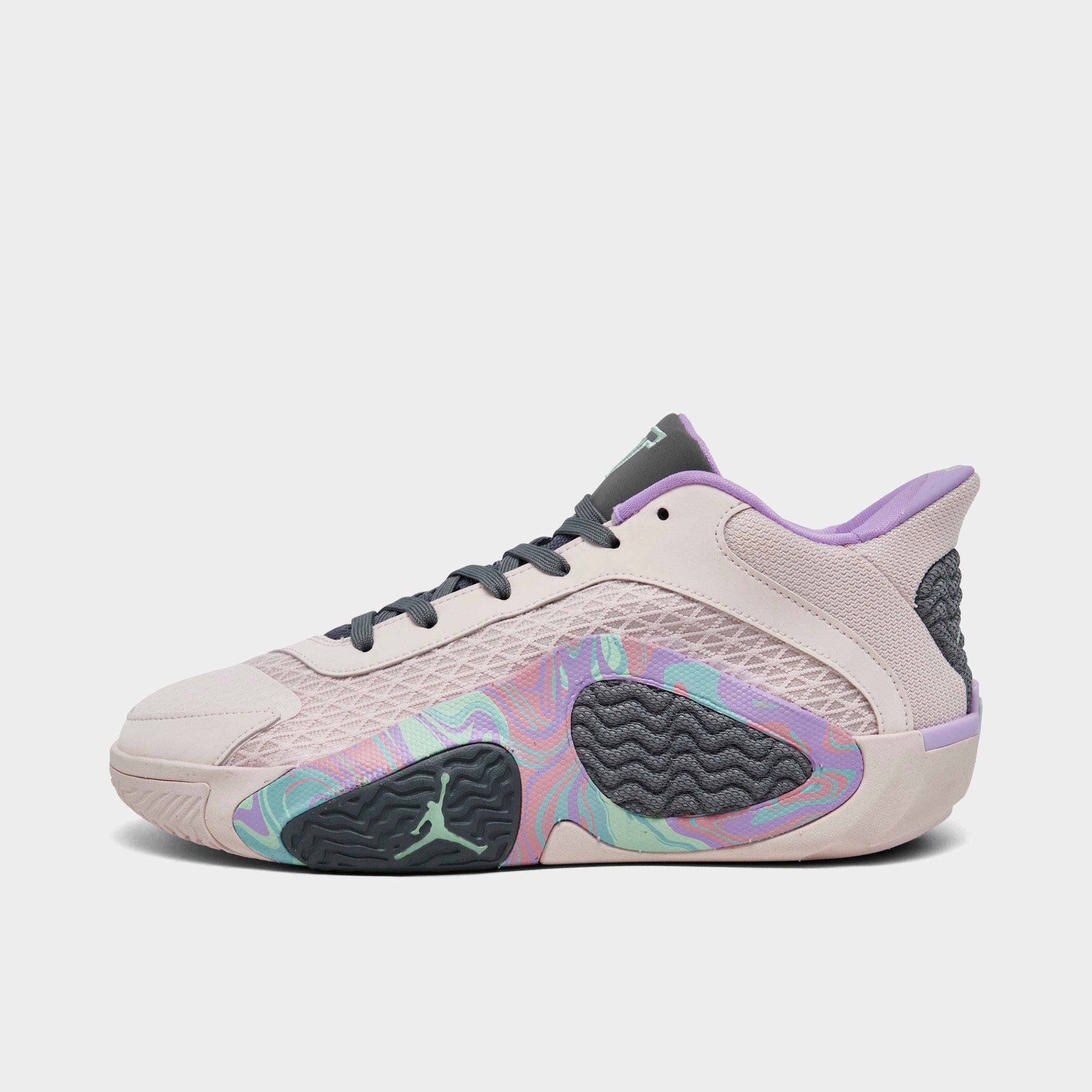Shop Nike Jordan Big Kids' Jordan Tatum 2 Basketball Shoes In Light Soft Pink/mint Foam/smoke/lilac
