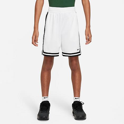 Shop Nike Boys' Dri-fit Dna Basketball Shorts In White/black