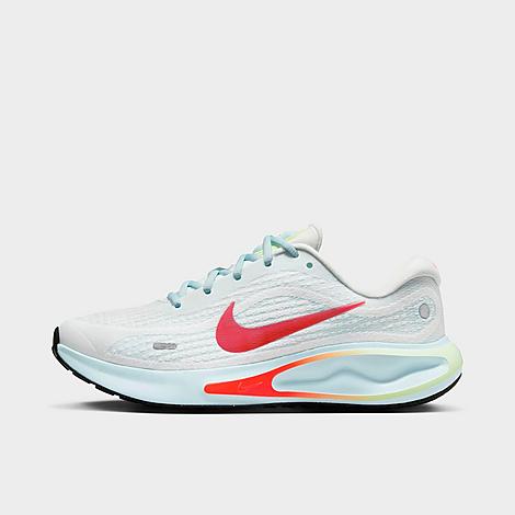 Shop Nike Women's Journey Run Running Shoes In Summit White/glacier Blue/barely Volt/bright Crimson