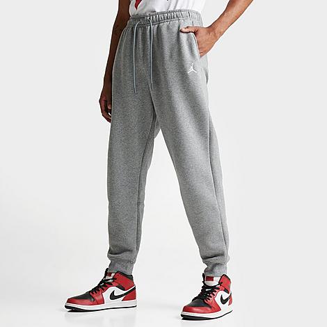 Nike Jordan Men's Essentials Jumpman Fleece Sweatpants In Carbon Heather/white
