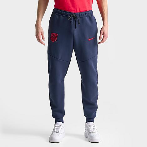Nike Men's Sportswear Usa National Team Tech Fleece Jogger Pants In Obsidian/sport Red