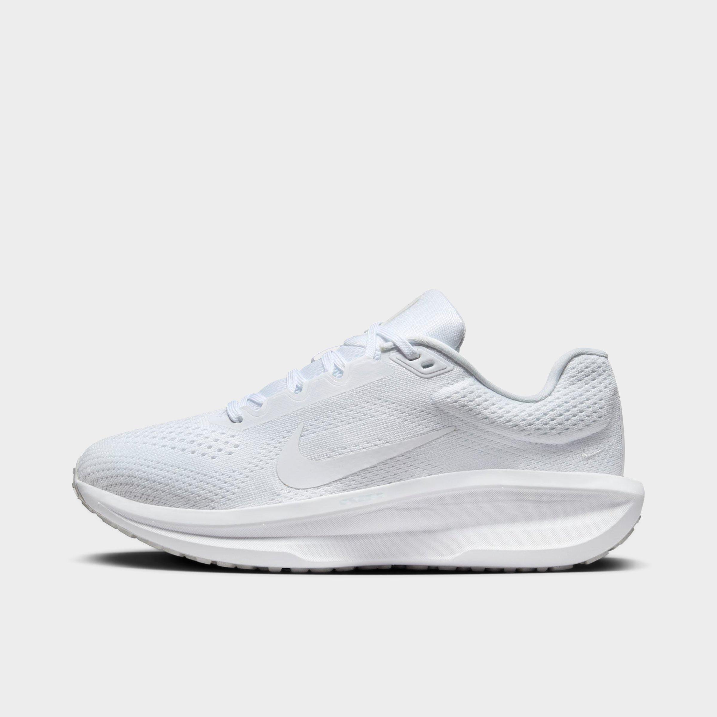 Nike Winflo 11 Womens Road Running Shoes In White/photon Dust/white