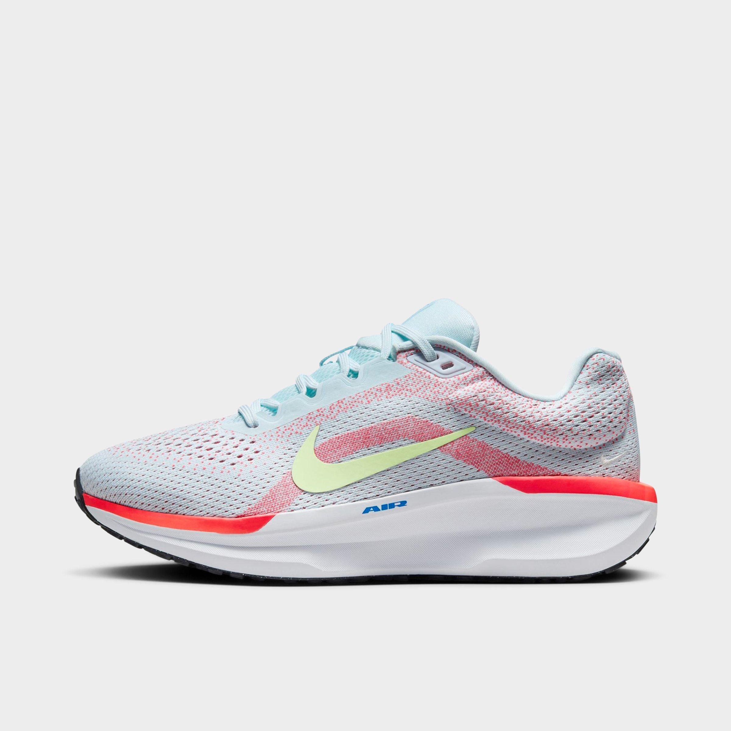 Shop Nike Women's Winflo 11 Running Shoes In Glacier Blue/barely Volt/bright Crimson/sail