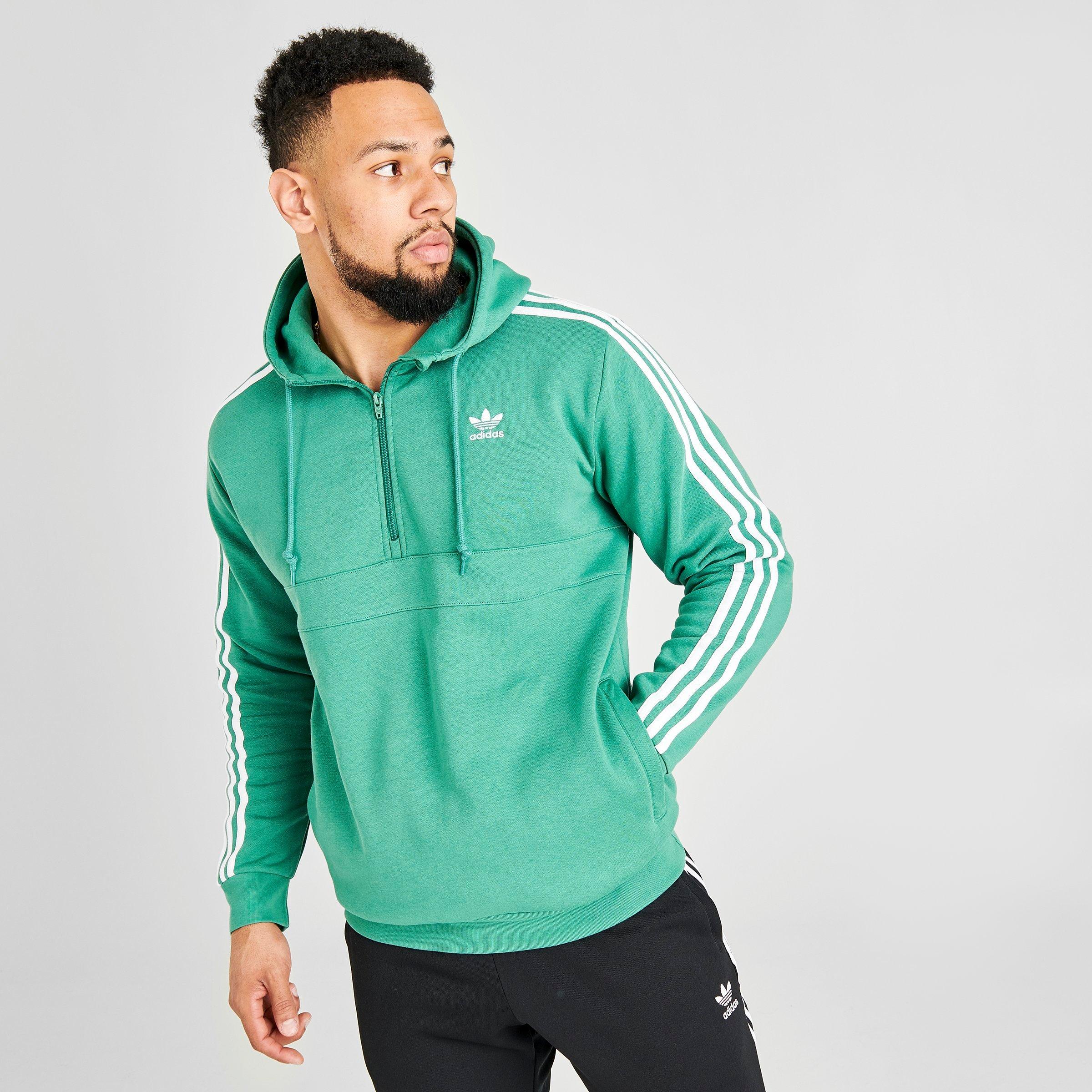 Adidas striped half online zip