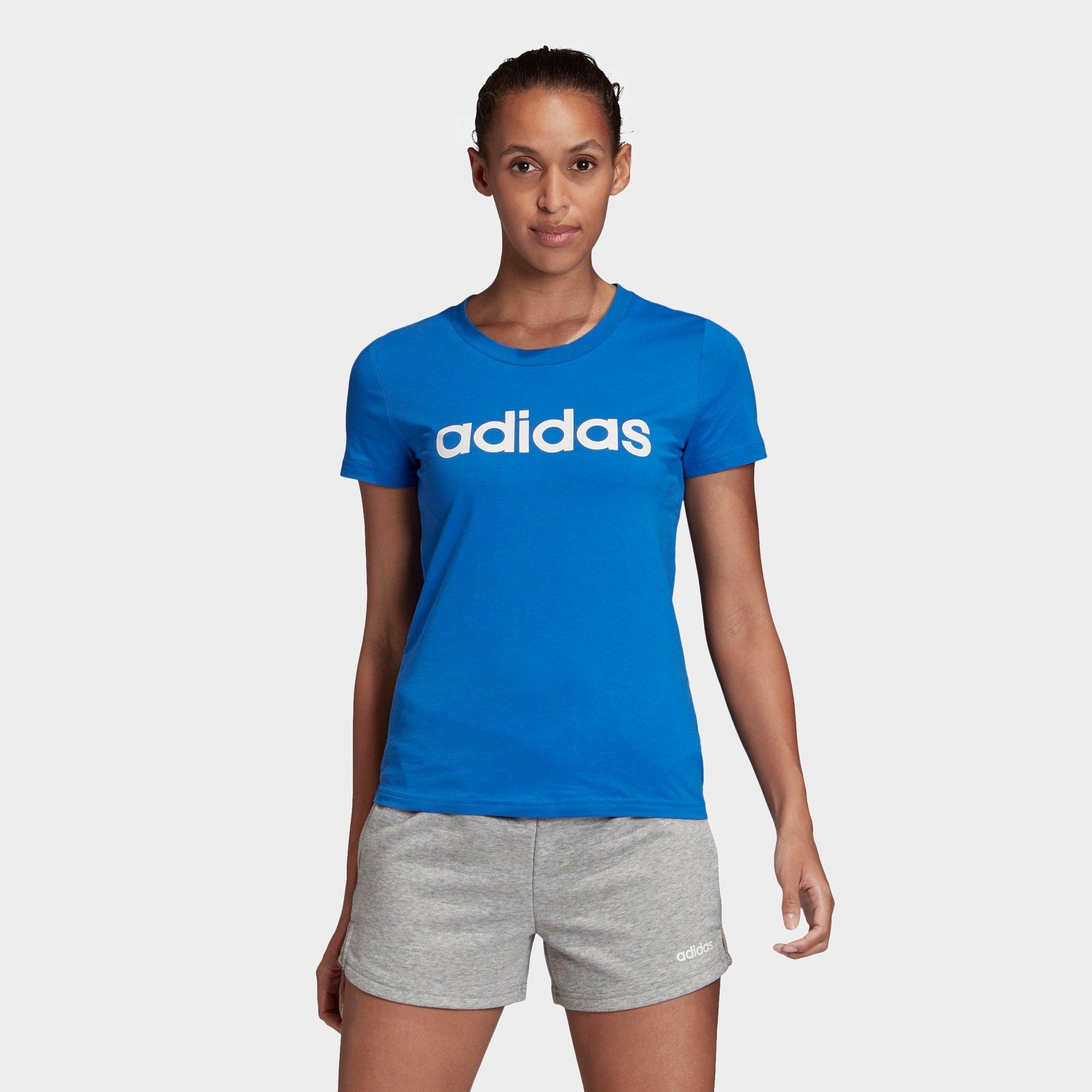 maler Rose historie Adidas Originals Adidas Women's Essentials Linear T-shirt In Blue | ModeSens