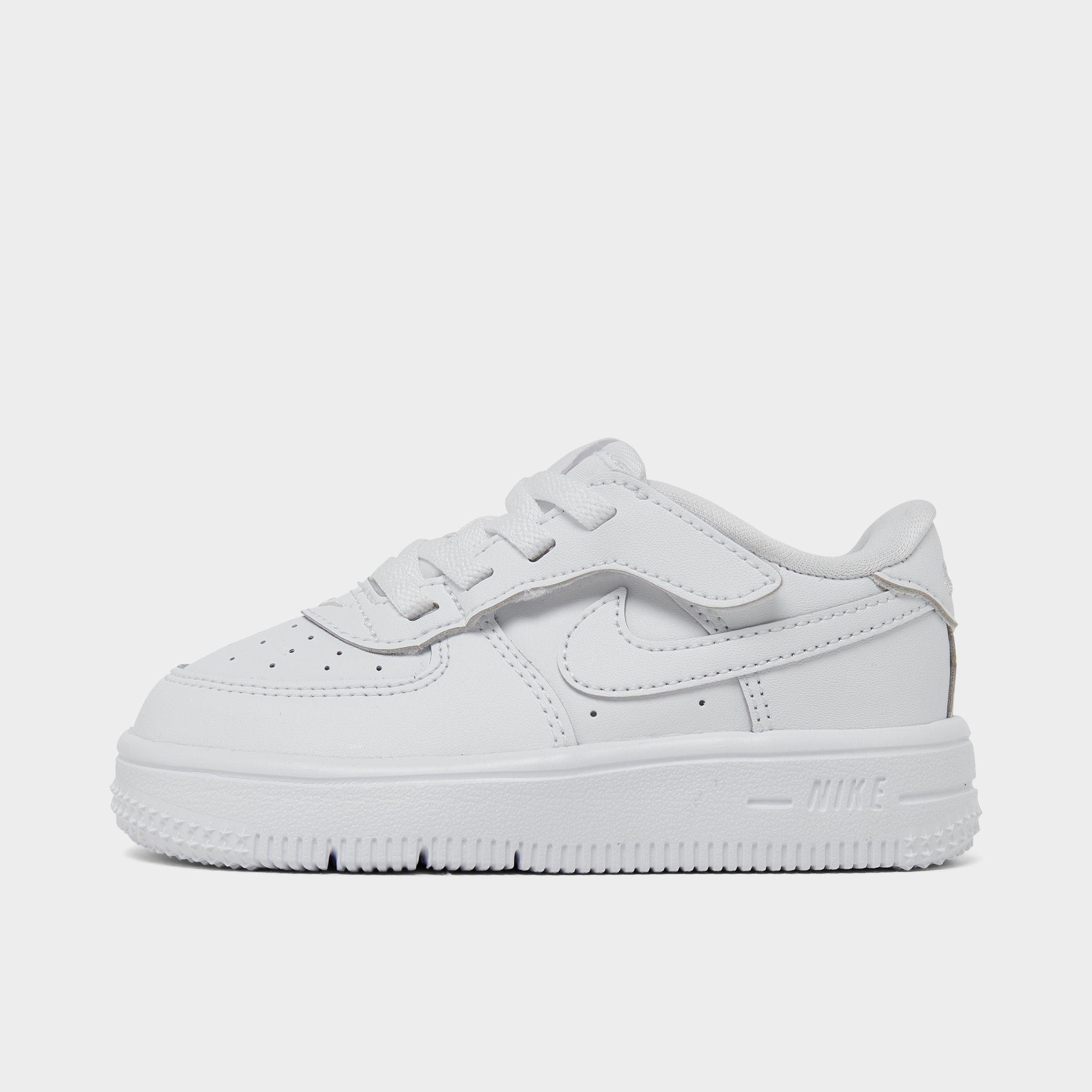 Nike Kids' Toddler Force 1 Low Easyon Stretch Lace Casual Shoes (4c-7c) In White/white/white