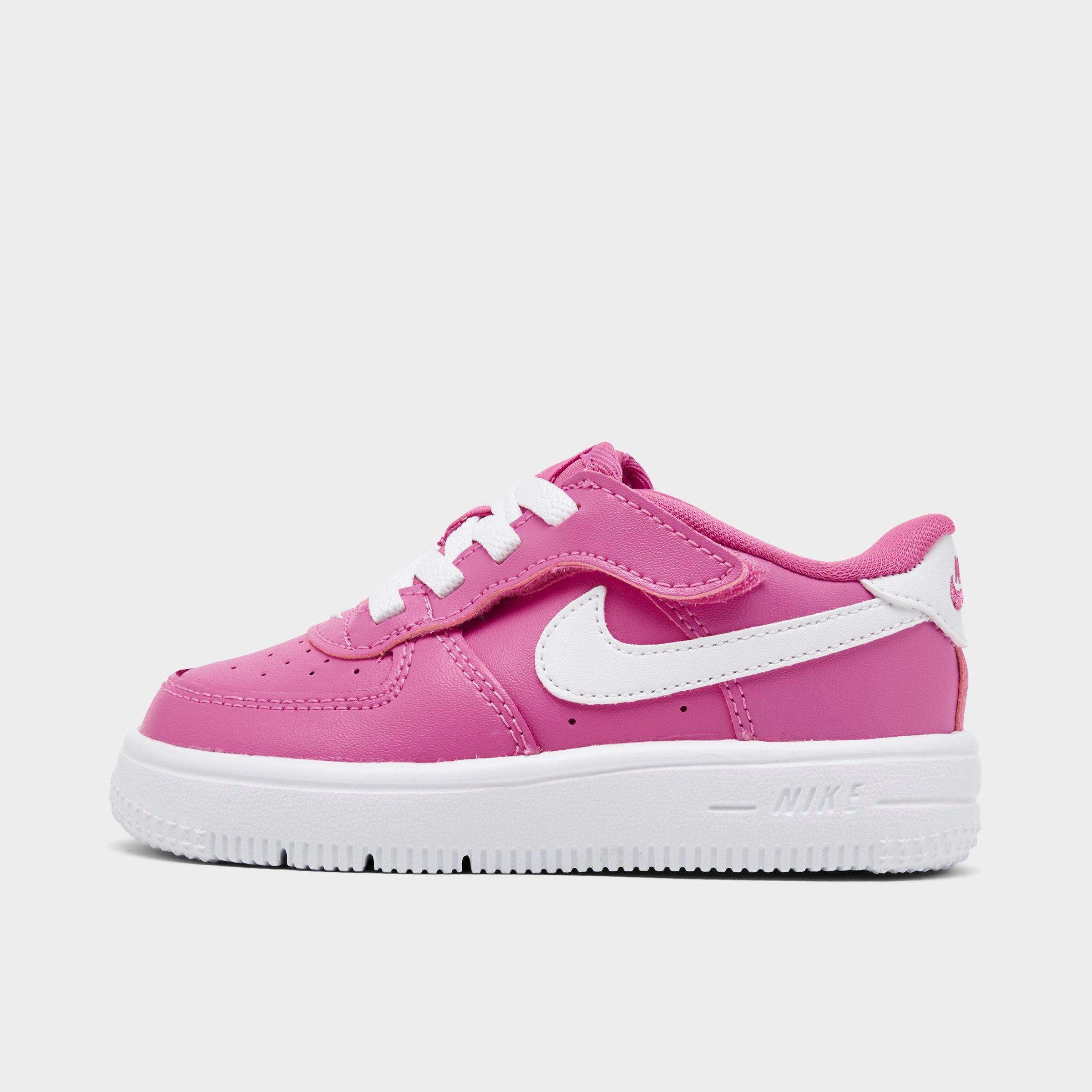 Nike Babies'  Kids' Toddler Force 1 Low Easyon Stretch Lace Casual Shoes (4c-7c) In Pink