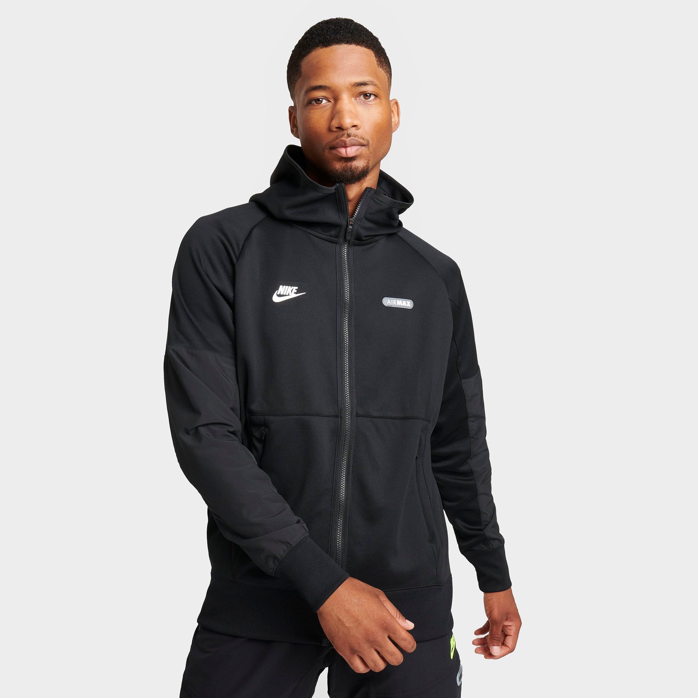 Nike Men's Sportswear Air Max Full-zip Hoodie In Black/black/white