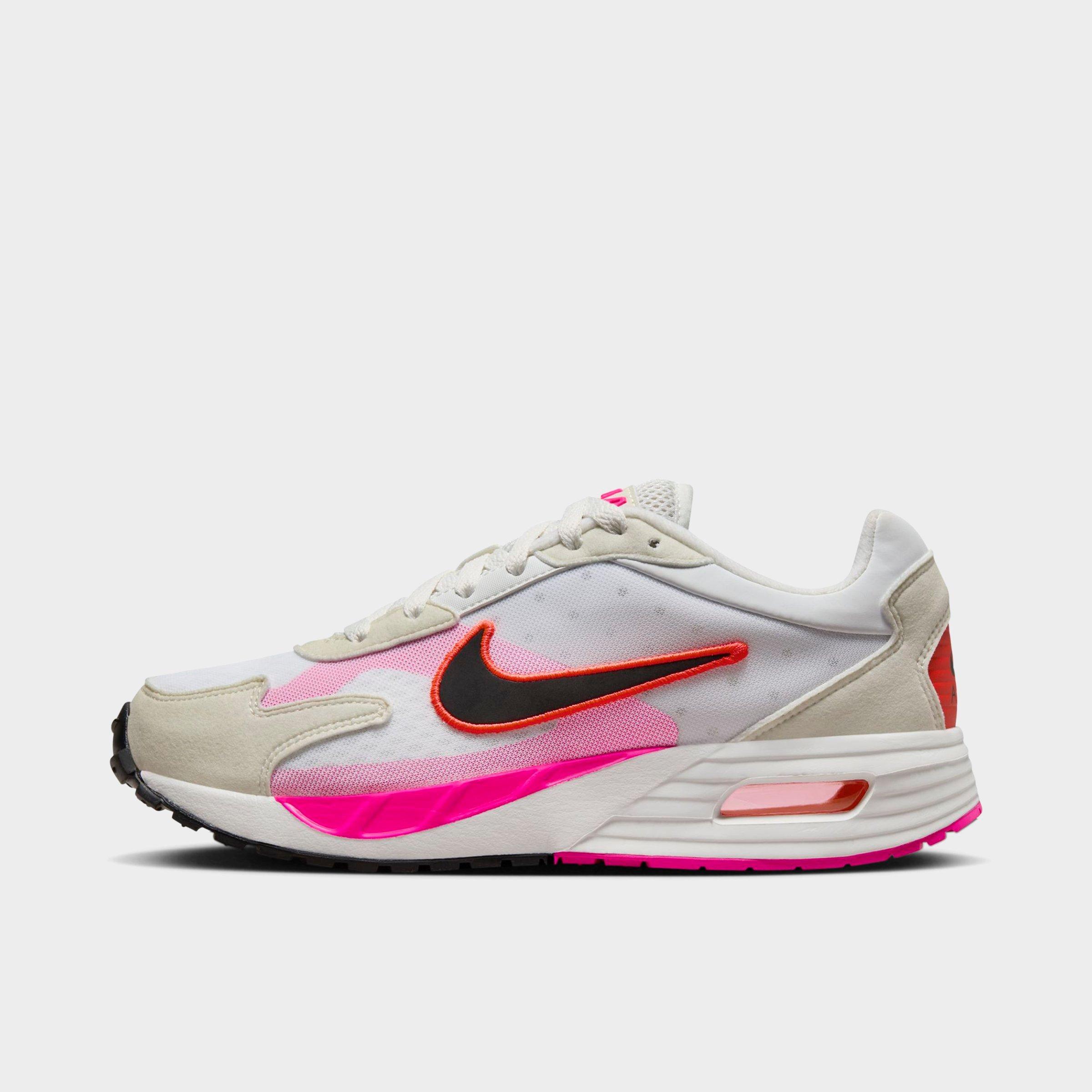 Nike Women's Air Max Solo Shoes In Summit White/black/bright Crimson/fierce Pink 