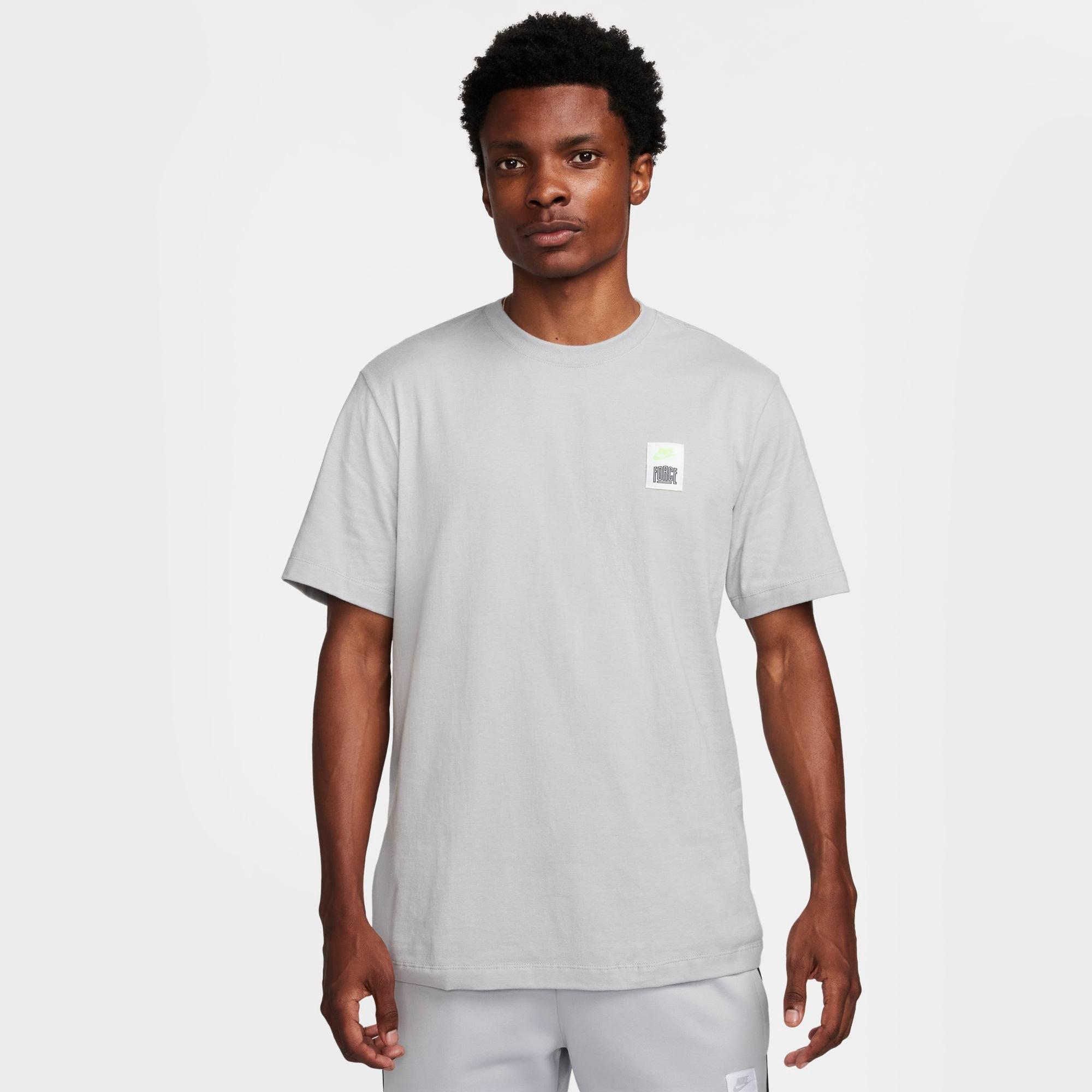 Nike Men's Force Logo Basketball T-shirt In Light Smoke Grey