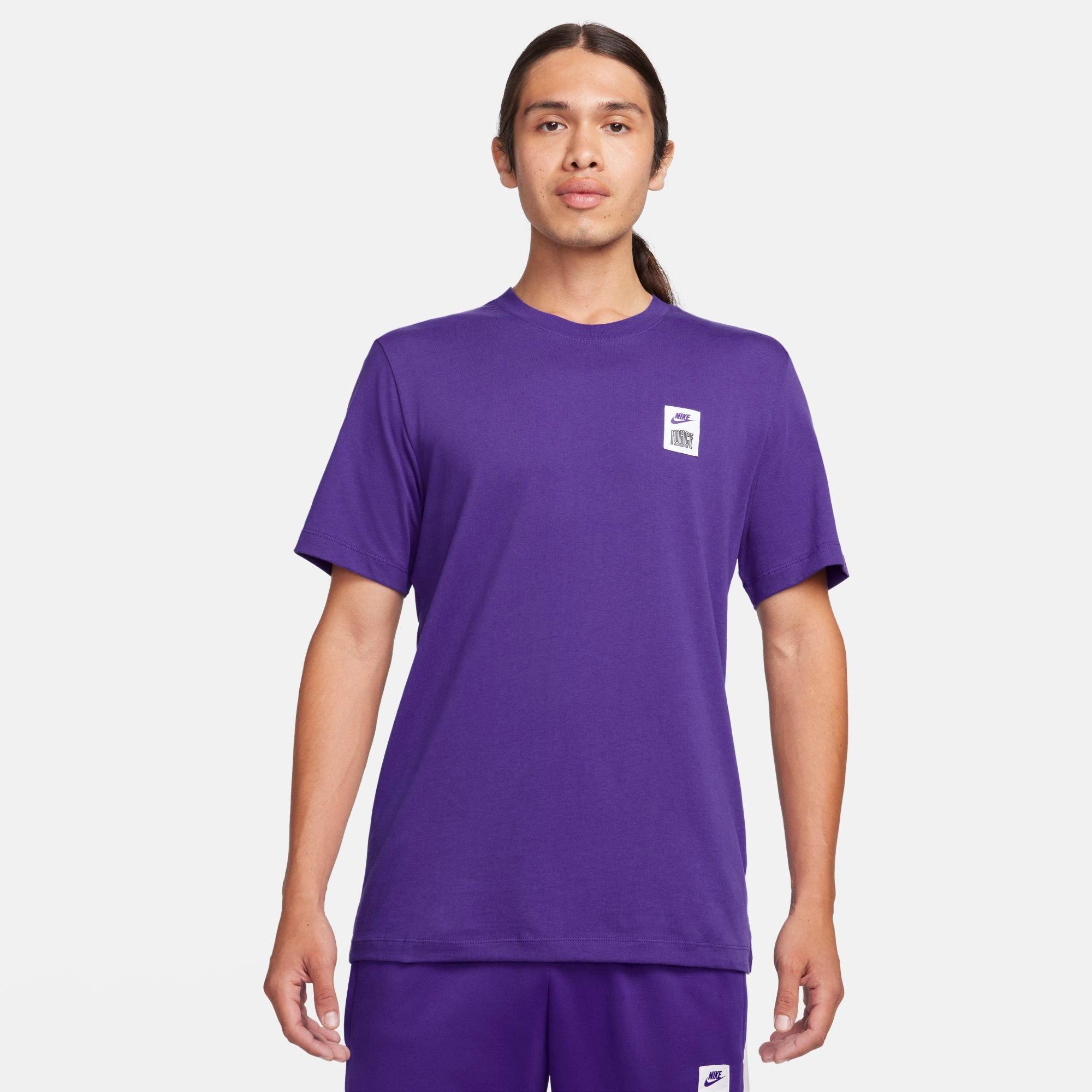 Nike Men's Force Logo Basketball T-shirt In Field Purple