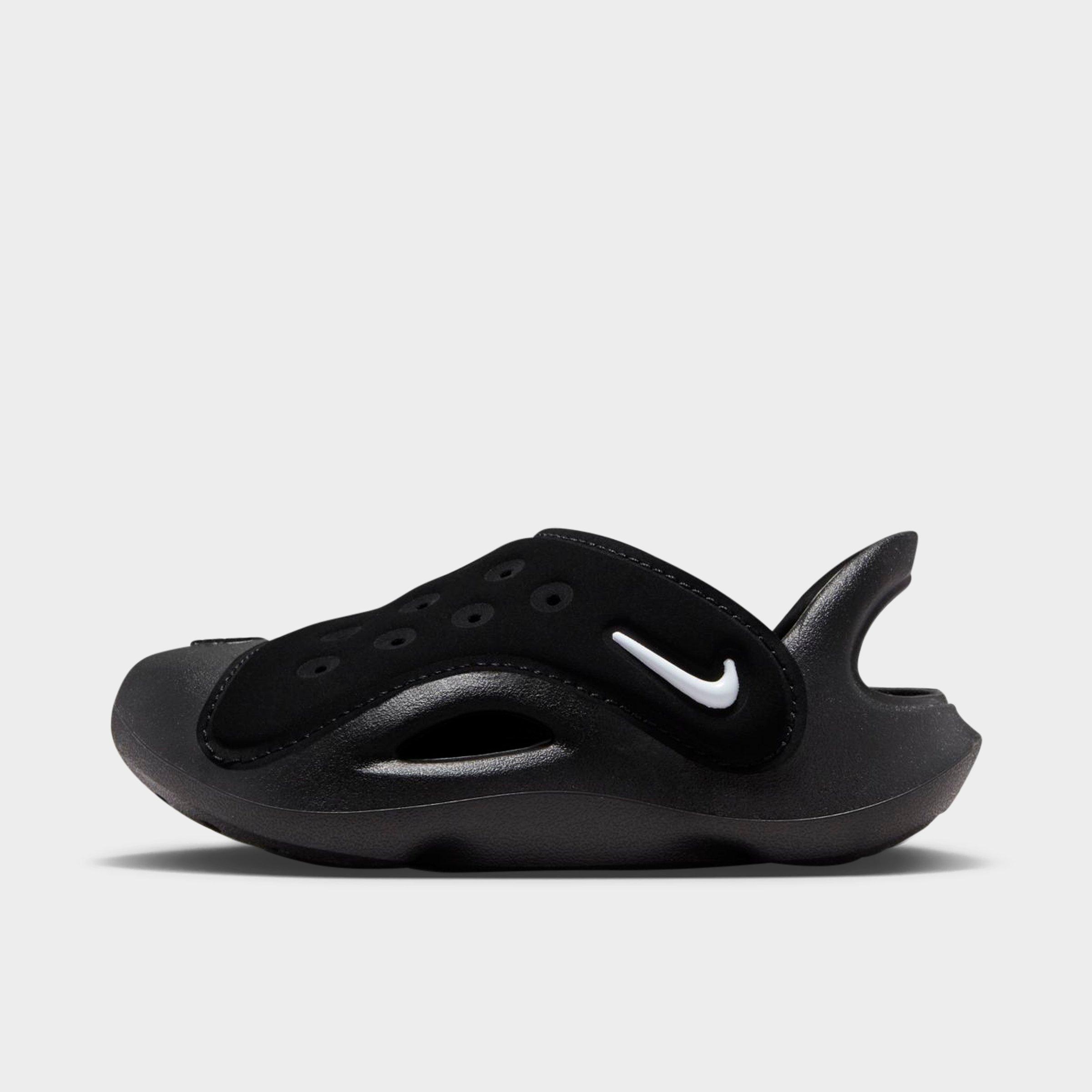 Nike Kids Toddler Aqua Swoosh Sandals in Black/Anthracite/White Size: 2.0