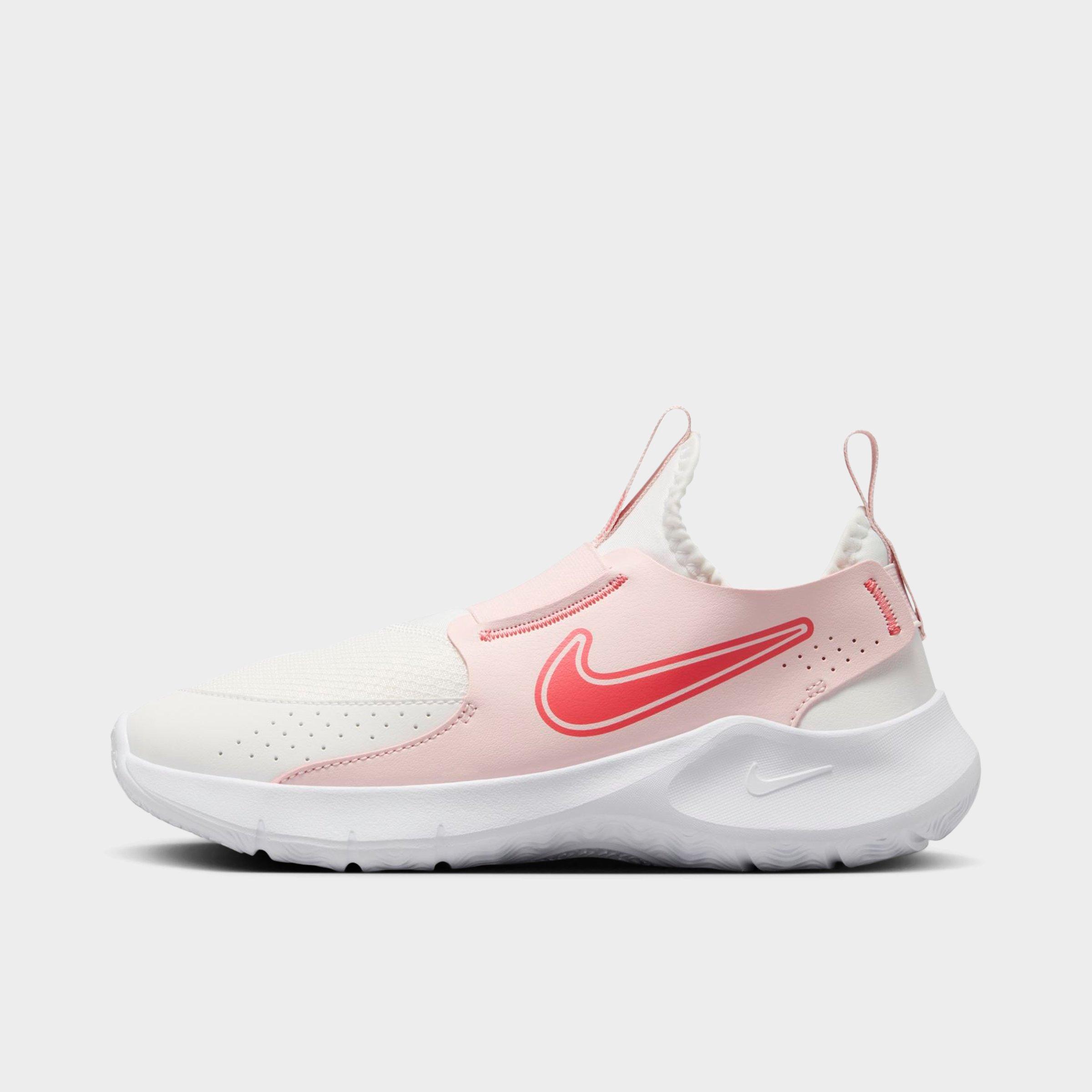 Nike Big Kids Flex Runner 3 Running Shoes in Summit White/Echo Pink/Magic Ember Size: 1.0