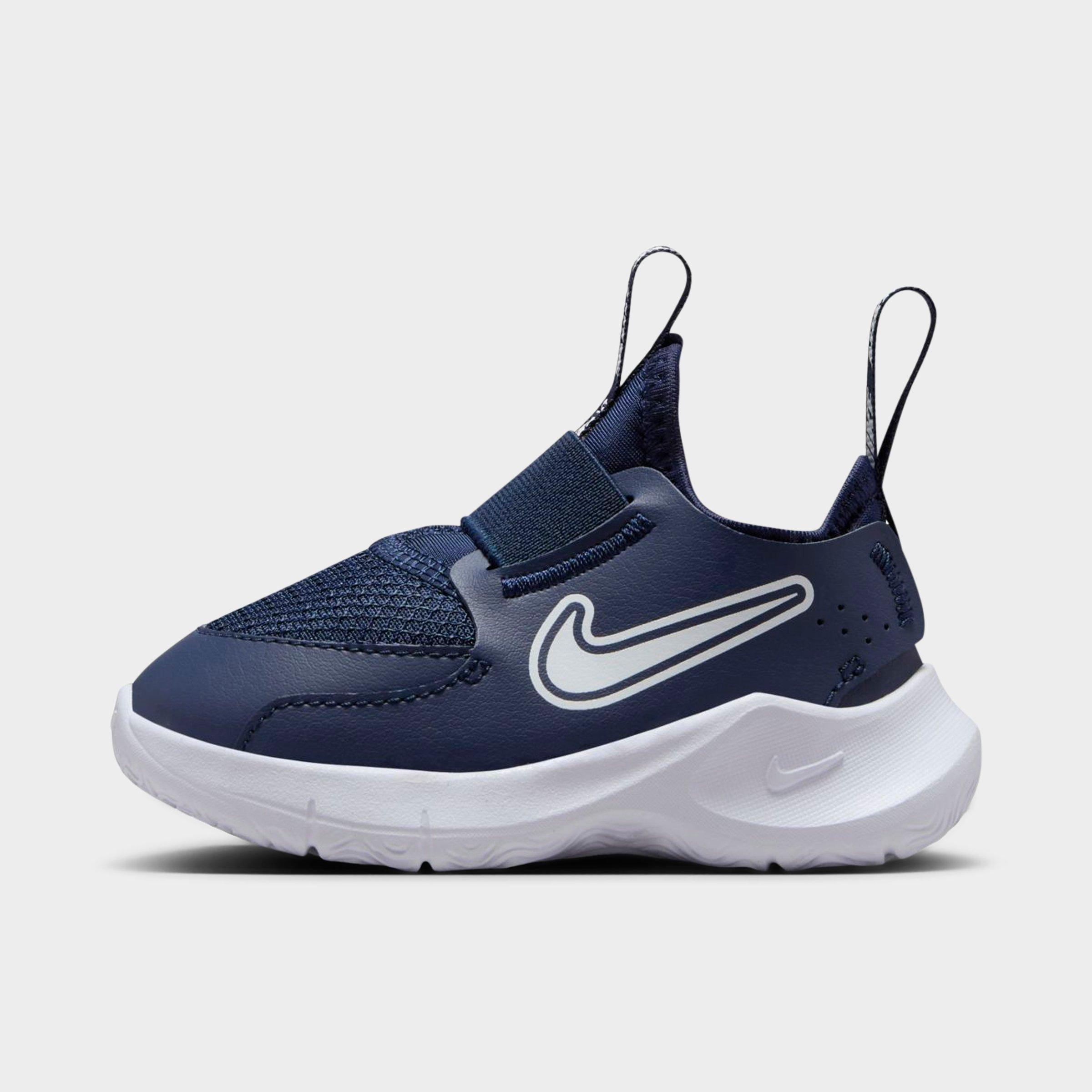 Nike Kids Toddler Flex Runner 3 Running Shoes in Midnight Navy/White Size: 2.0