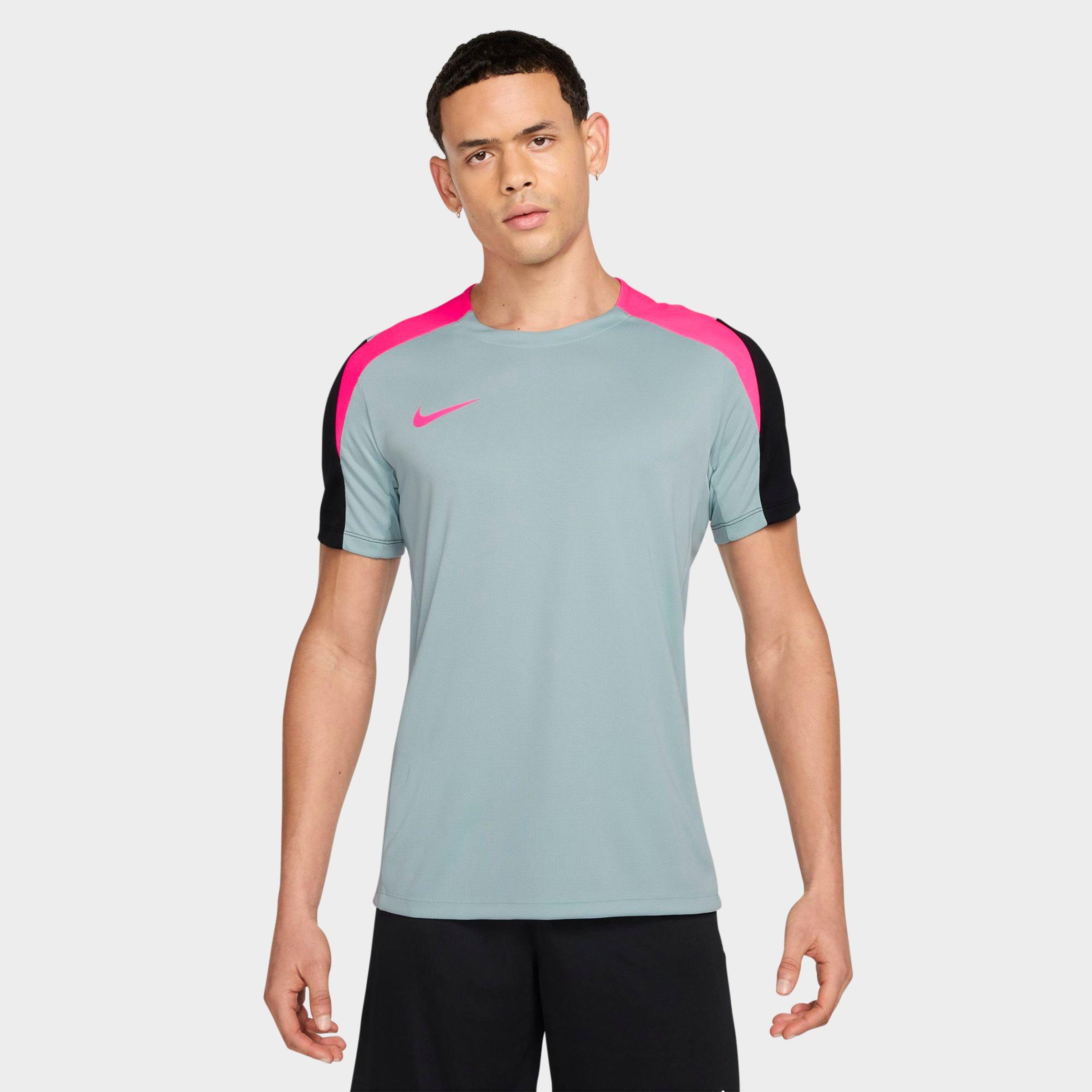 Nike Men's Strike Dri-FIT Short-Sleeve Soccer Top in Ocube/Black/Hyprpk Size: XS