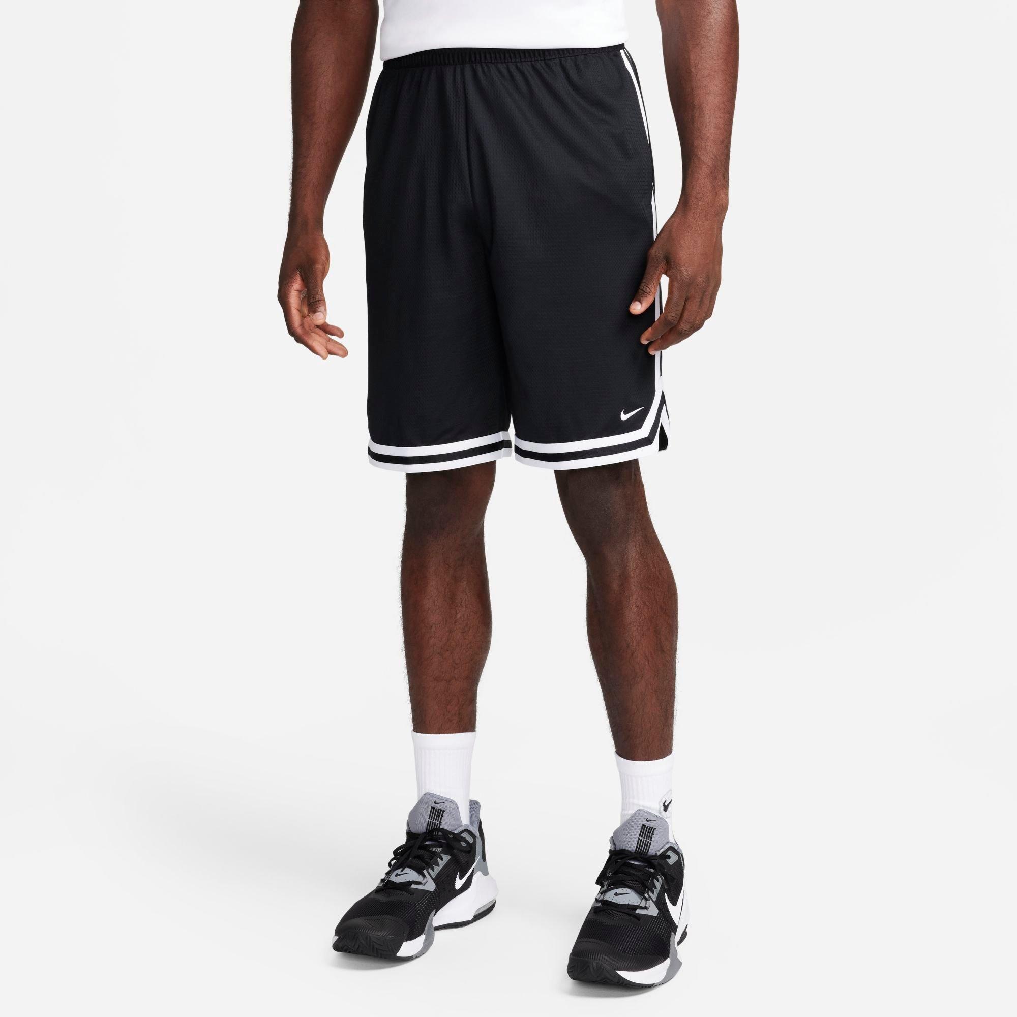 Nike Men's DNA Dri-FIT 10" Basketball Shorts in Black/Black Size Medium 100% Polyester/Knit/Fiber