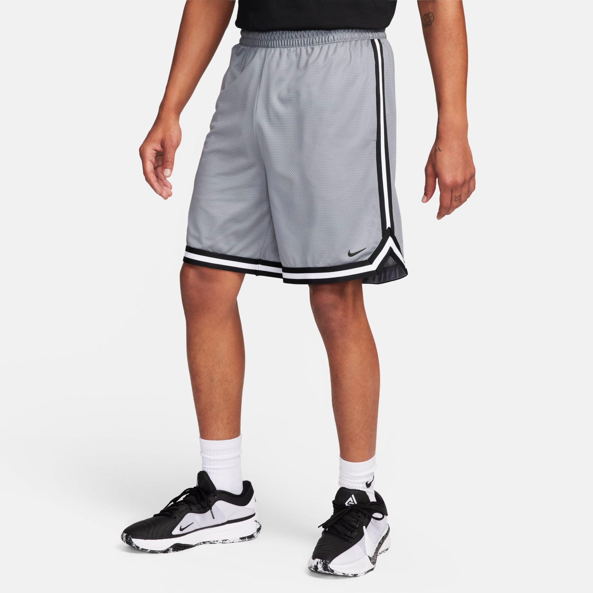 Nike Men's DNA Dri-FIT 8" Basketball Shorts in Cool Grey/Black Size: XS