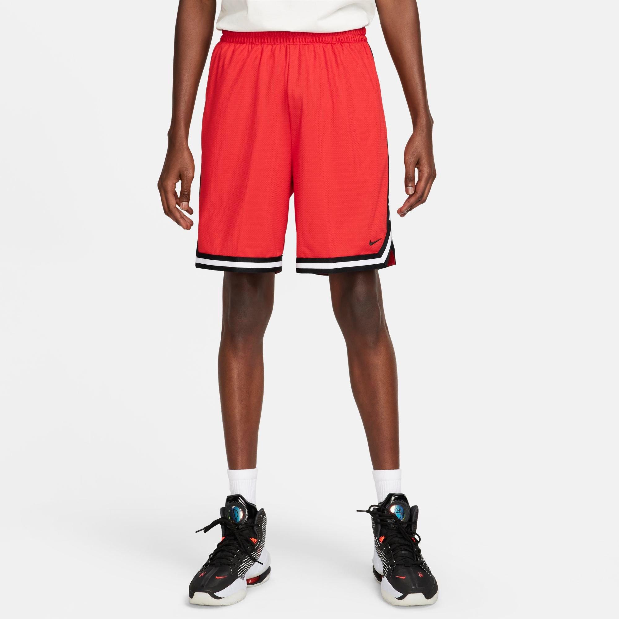 Nike Men's DNA Dri-FIT 8" Basketball Shorts in University Red/Black Size: XS