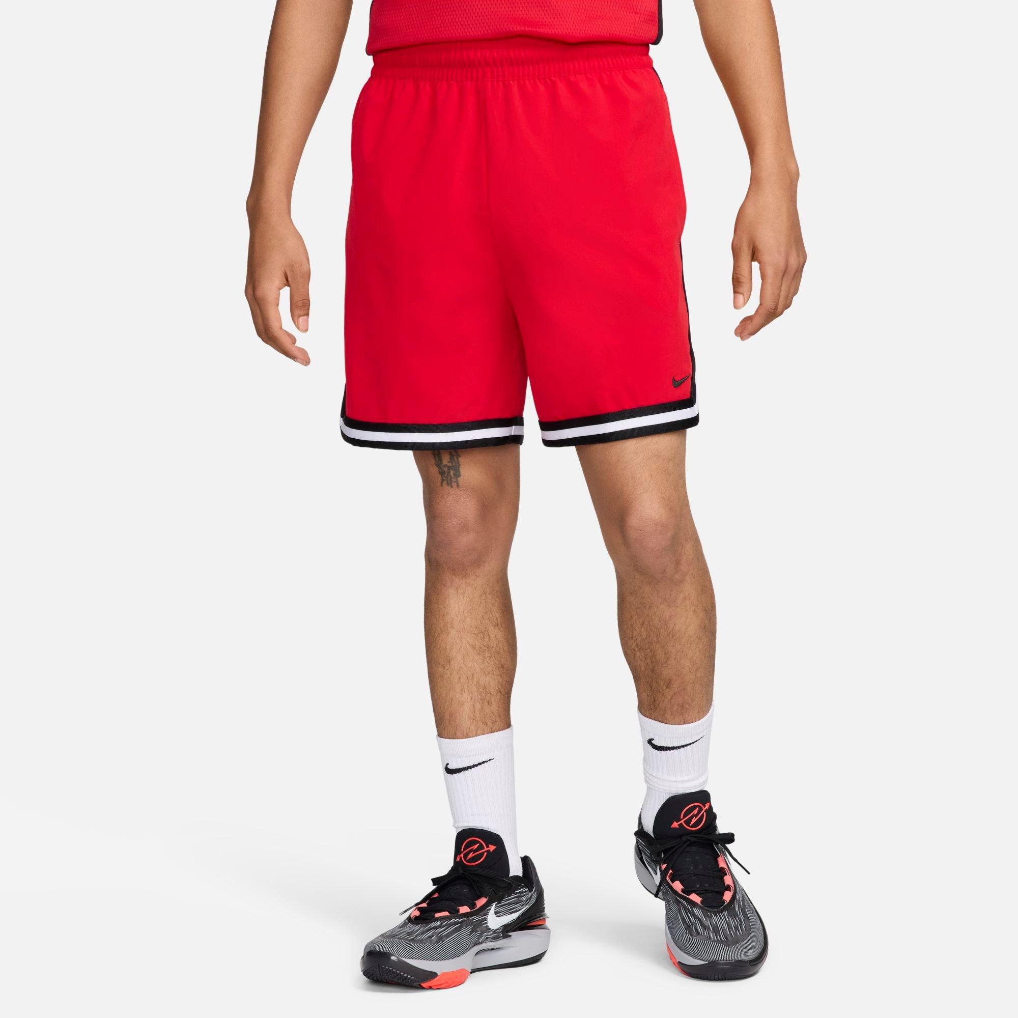 Shop Nike Men's Dri-fit Dna Uv Woven 6" Basketball Shorts In University Red/black/black