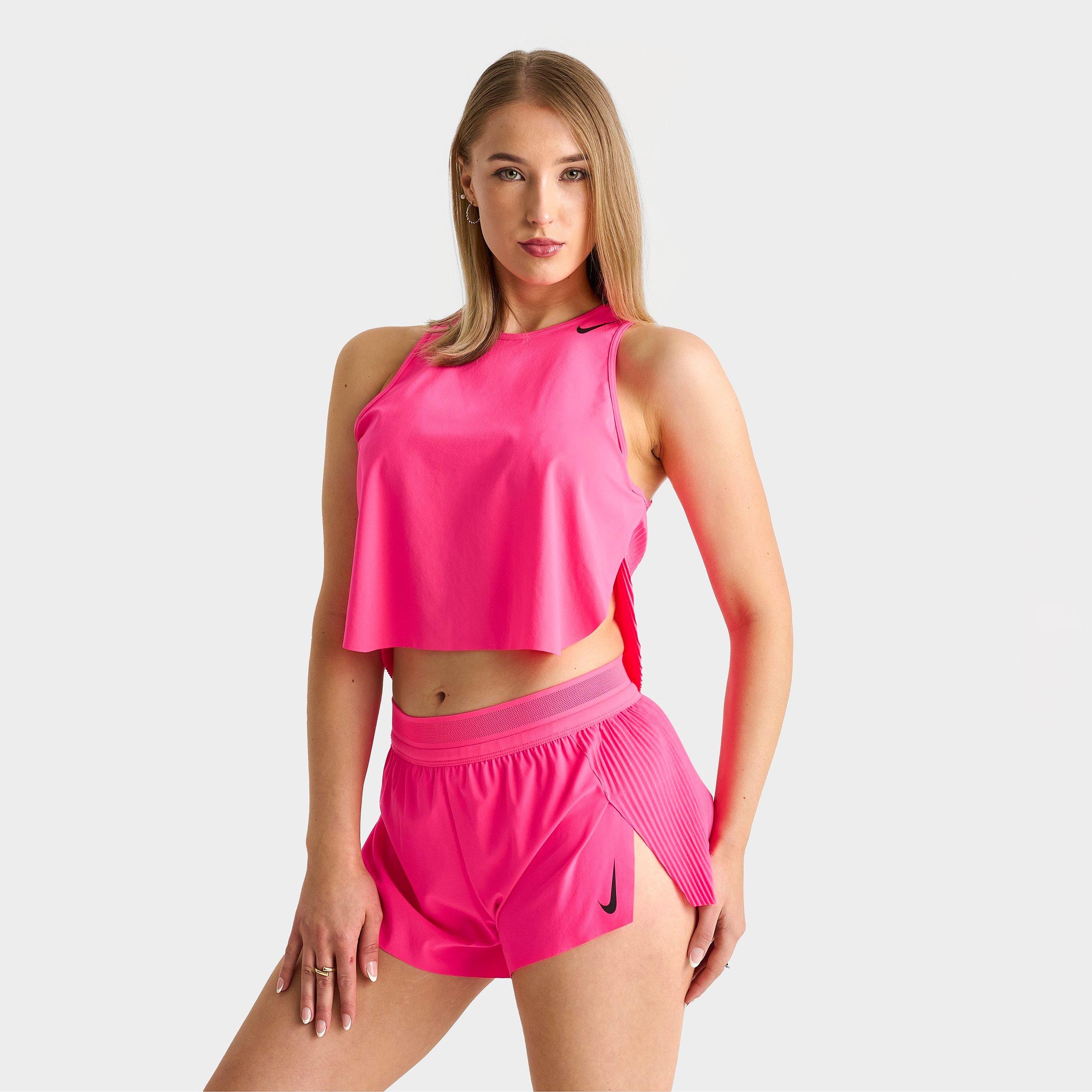 Nike Women's Aeroswift Dri-fit Adv Crop Tank Top In Pink