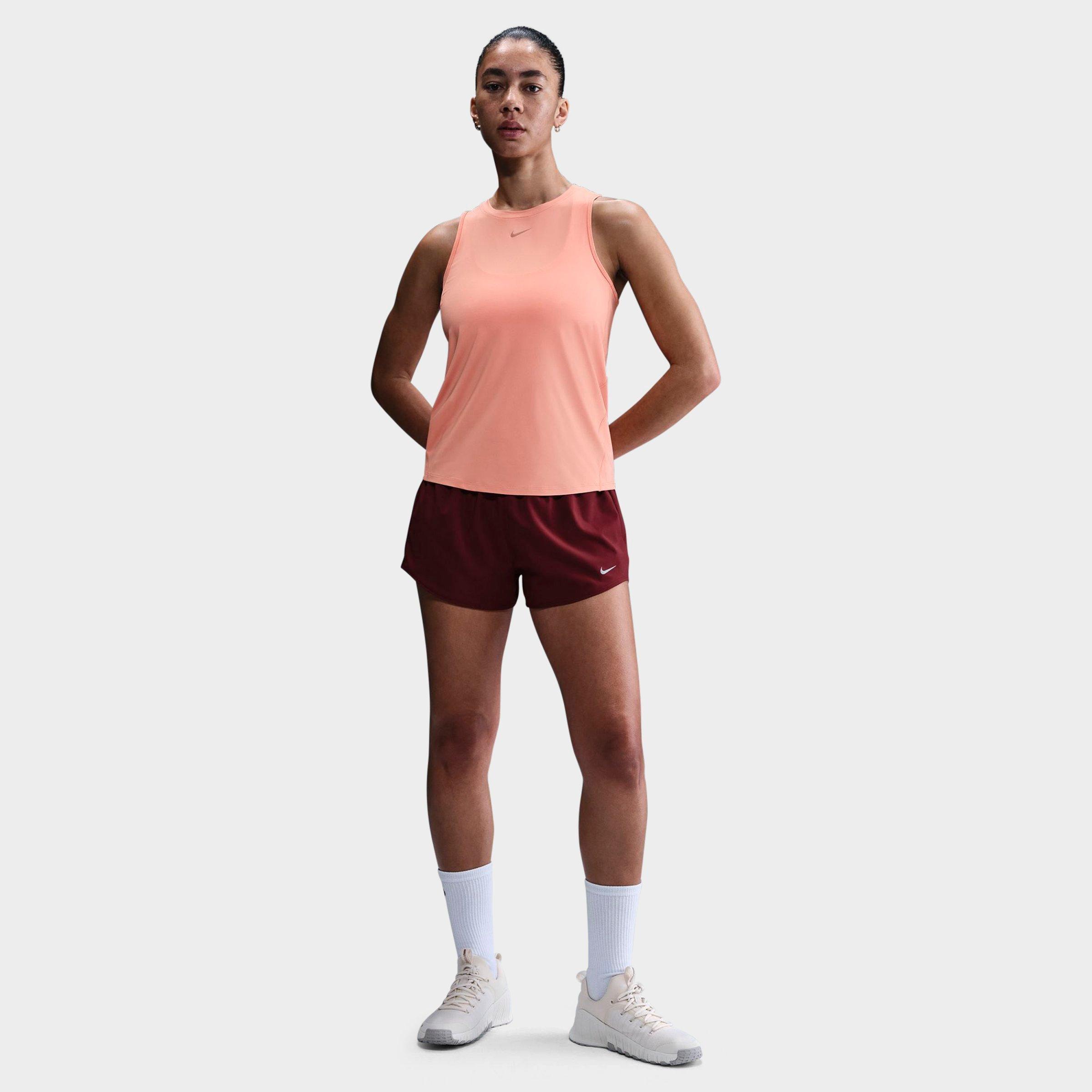 Nike Women's One Classic Dri-FIT Cropped Tank Top in Apricot Agate/Black Size: 2XS