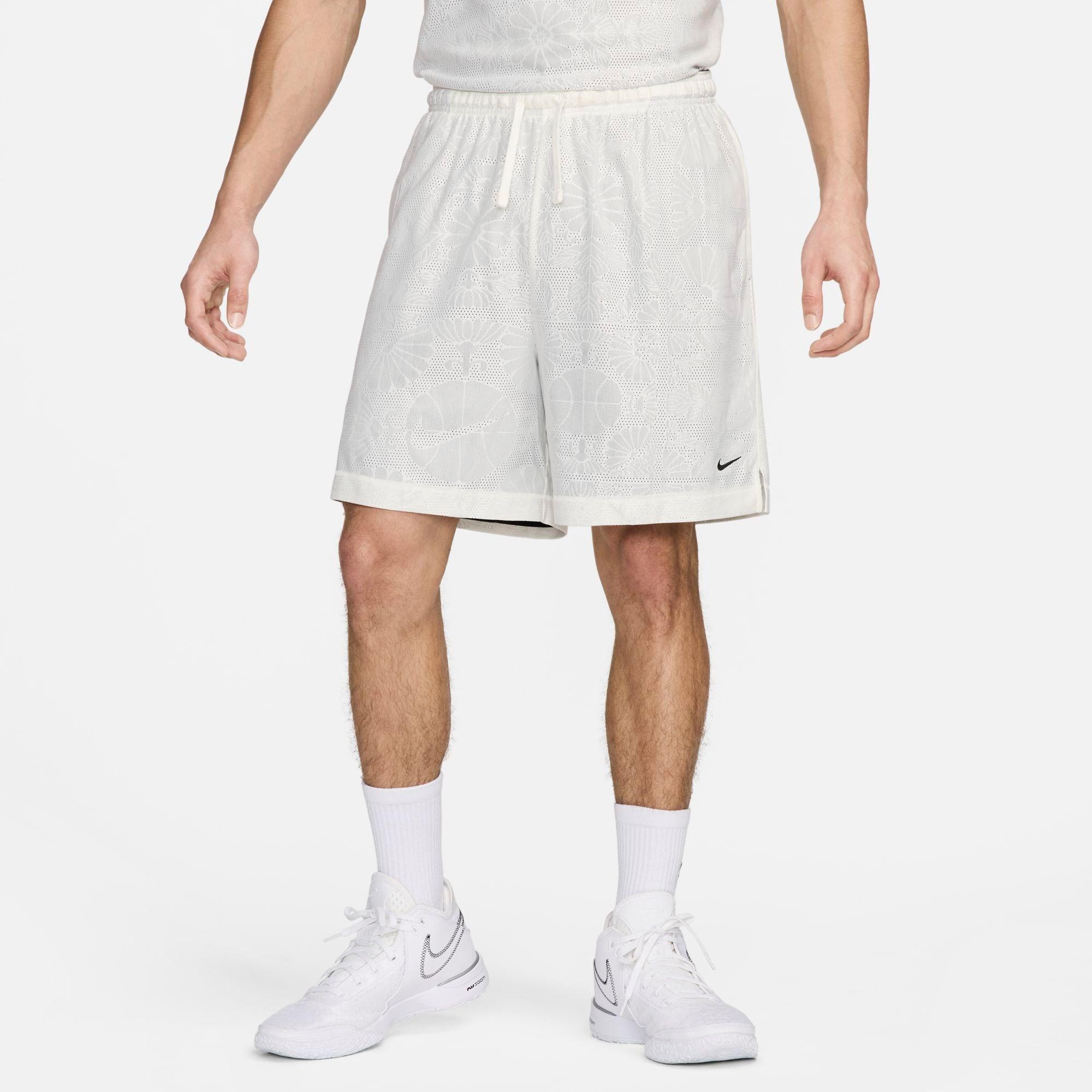 Shop Nike Men's Standard Issue Dri-fit Reversible 6" Basketball Shorts In Sail/black/black