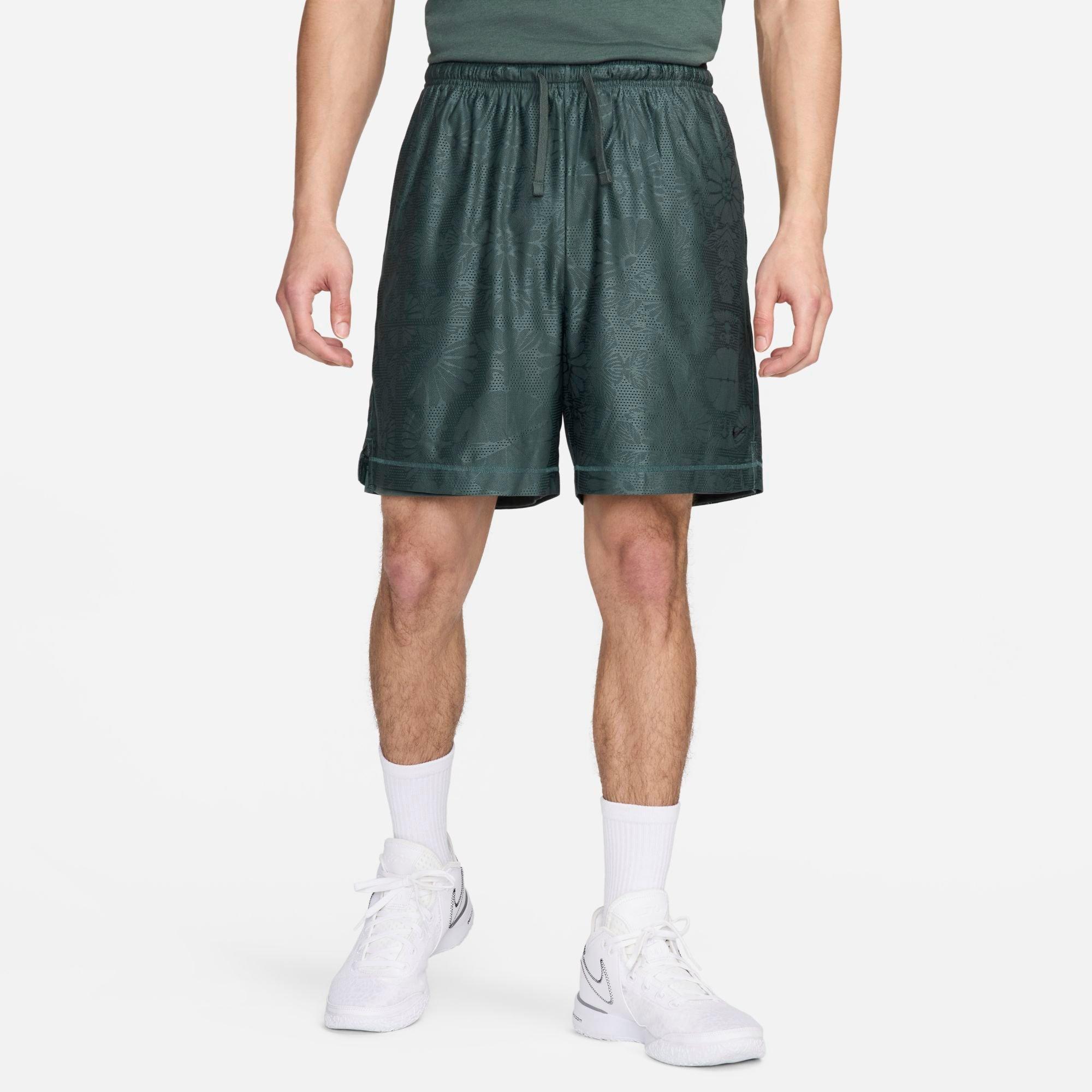 Shop Nike Men's Standard Issue Dri-fit Reversible 6" Basketball Shorts In Vintage Green/vintage Green/black