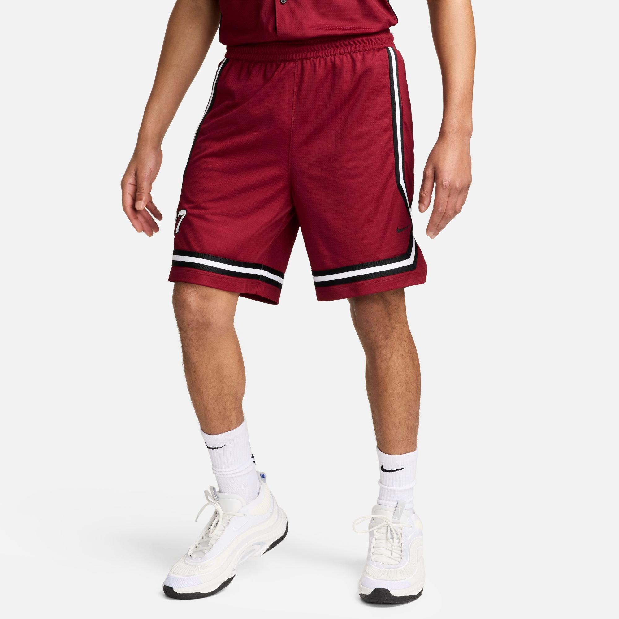 Nike Men's DNA Crossover Dri-FIT 8" Basketball Shorts in Red/Team Red Size Small 100% Polyester/Knit