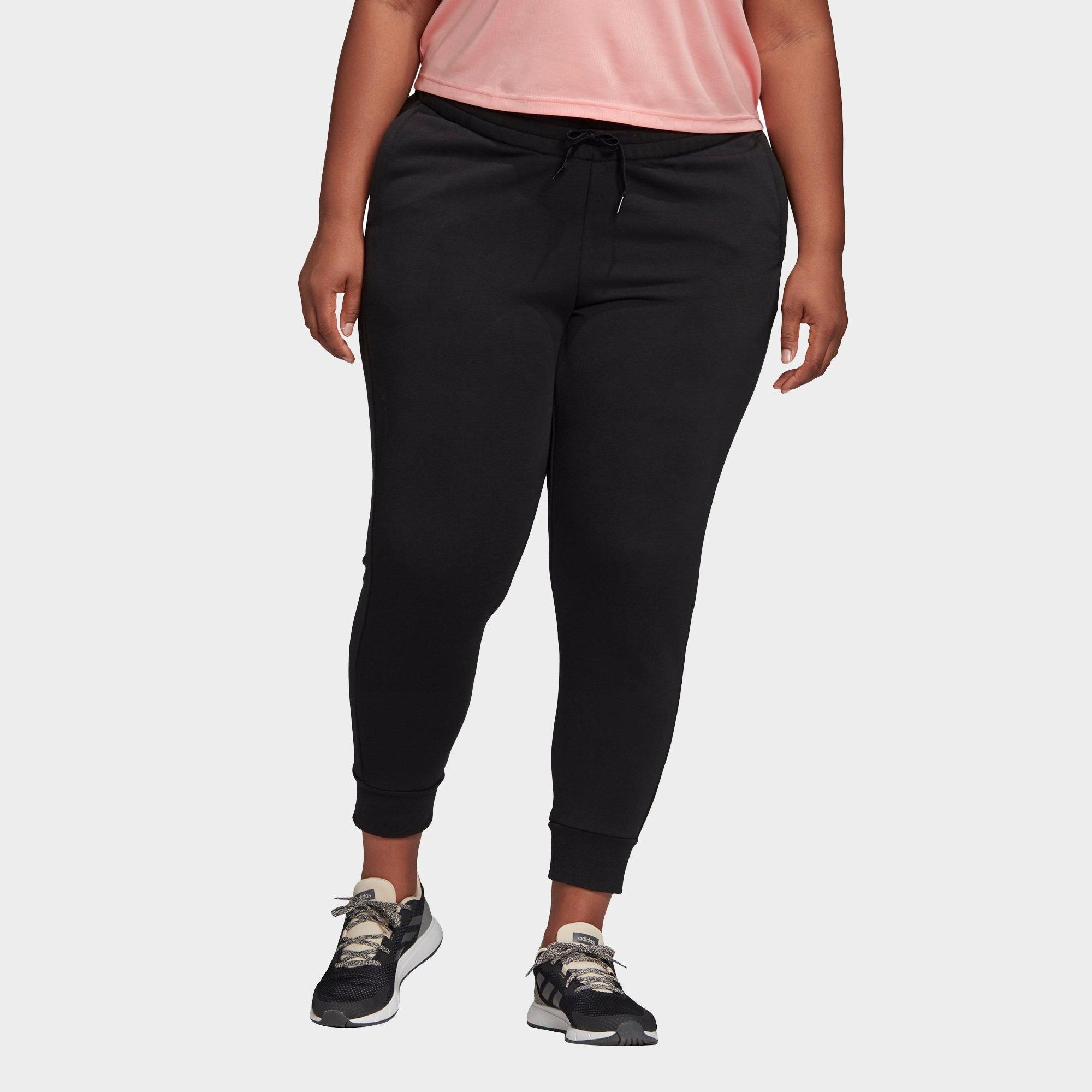 UPC 193105001628 product image for Adidas Women's Essentials Jogger Pants (Plus Size) in Black Size 3X-Large Cotton | upcitemdb.com