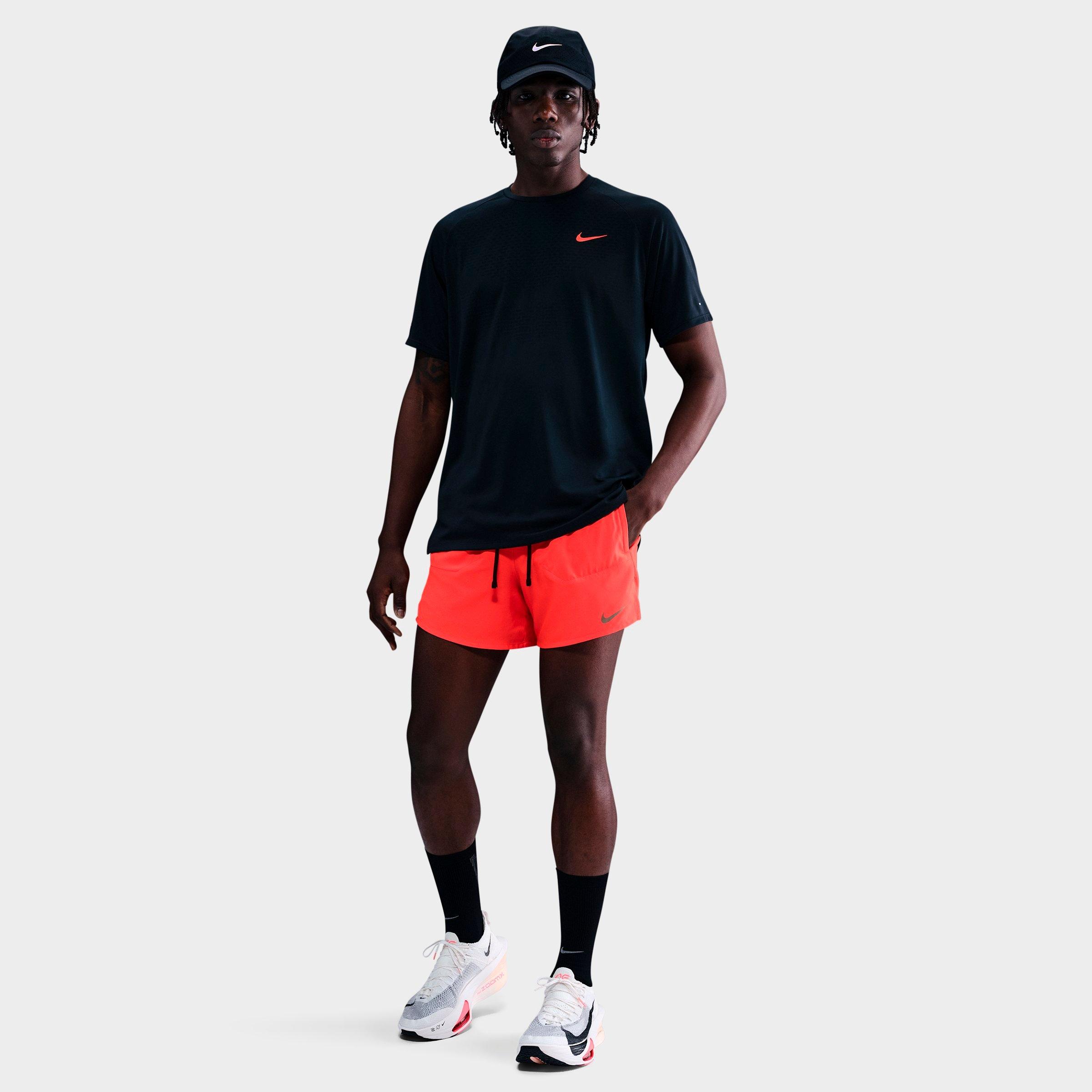 Nike Men's Dri-FIT Stride 2-in-1 5" Running Shorts in Bright Crimson/Bright Crimson/Black Size: XL Tall