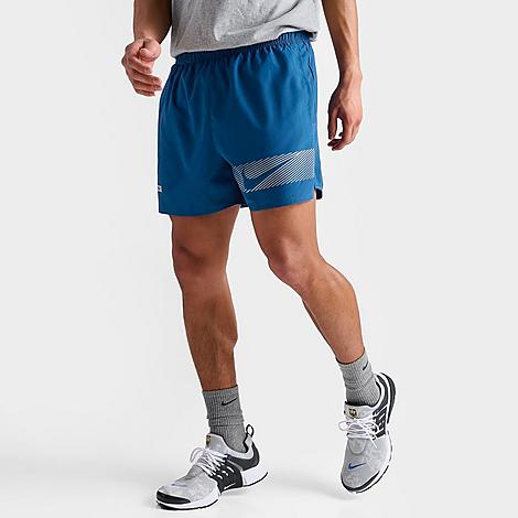 Nike Men's Challenger Flash Dri-fit 5" Brief-lined Running Shorts In Court Blue/black/black/reflective Silver