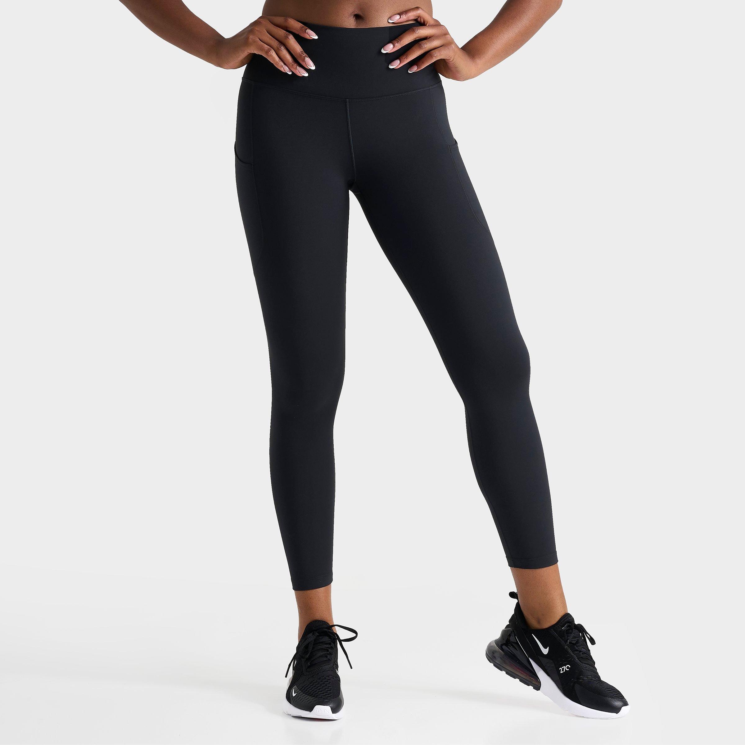 Shop Nike Women's One Dri-fit High-rise 7/8 Training Tights In Black/black