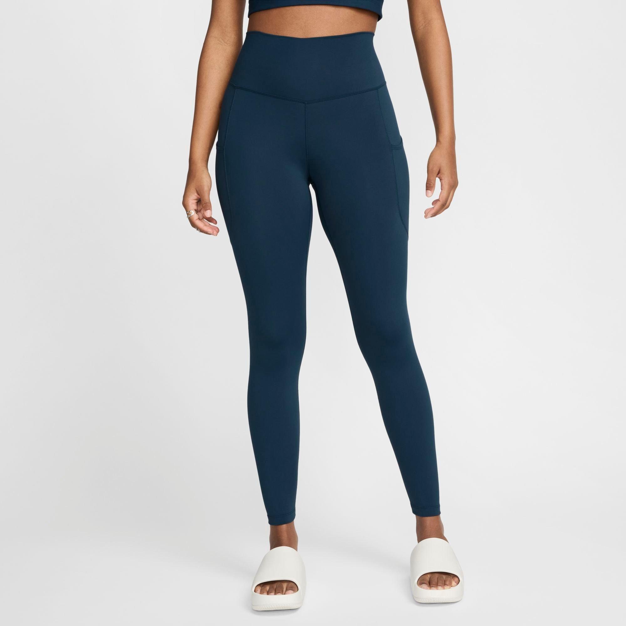 Nike Women's One Dri-FIT High-Rise 7/8 Training Tights in Armory Navy/Black Size: 2XS
