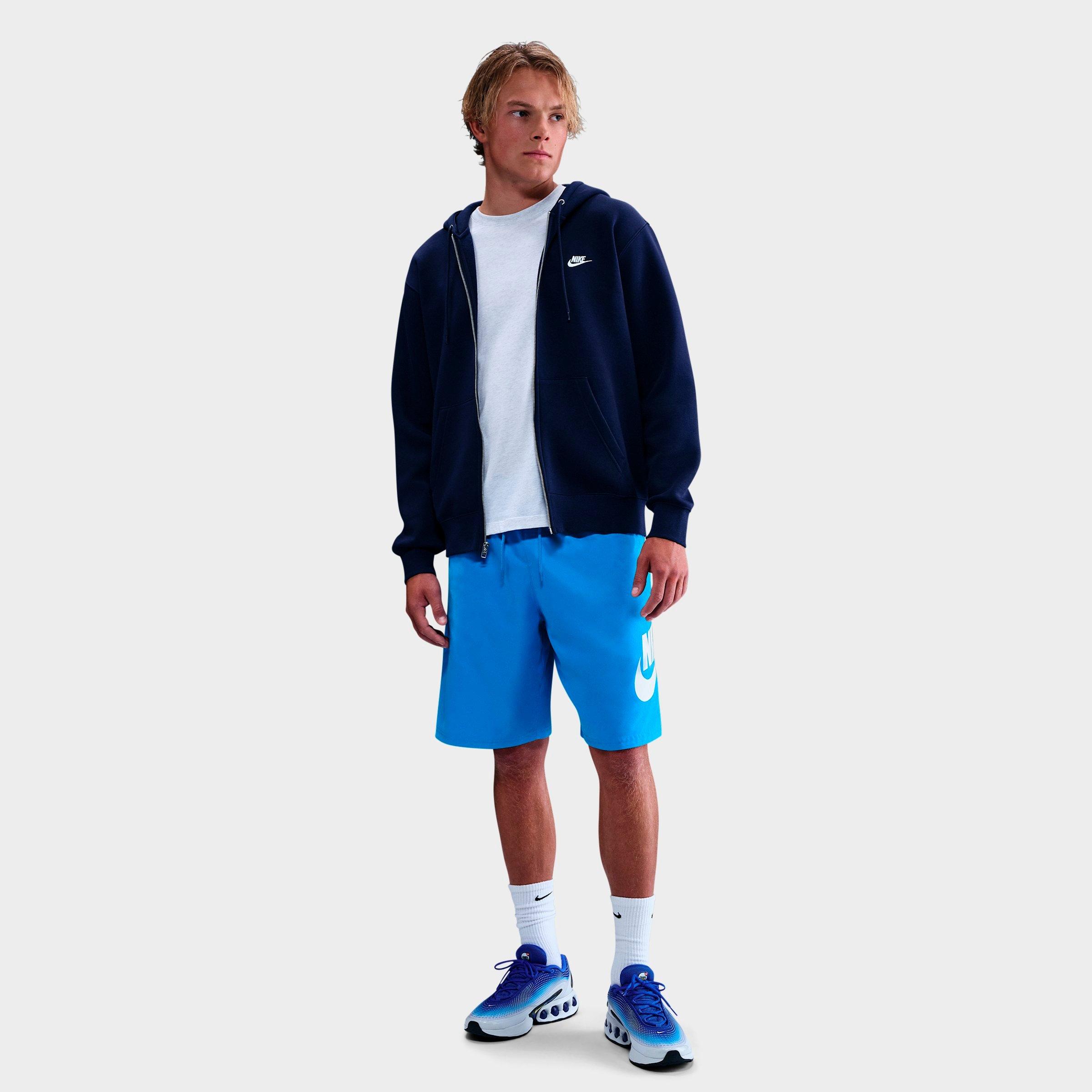 Nike Men's Club Unlined Woven Shorts in Light Photo Blue/White Size: XS