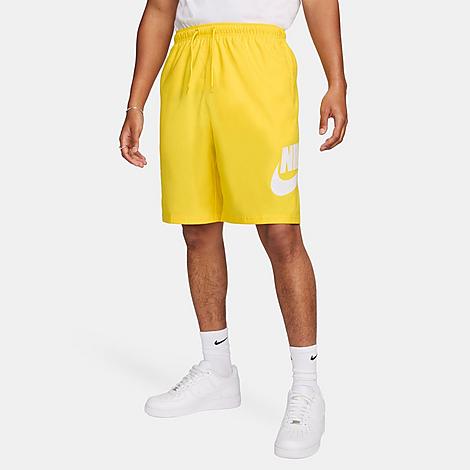 Shop Nike Men's Club Unlined Woven Shorts In Lightning/white